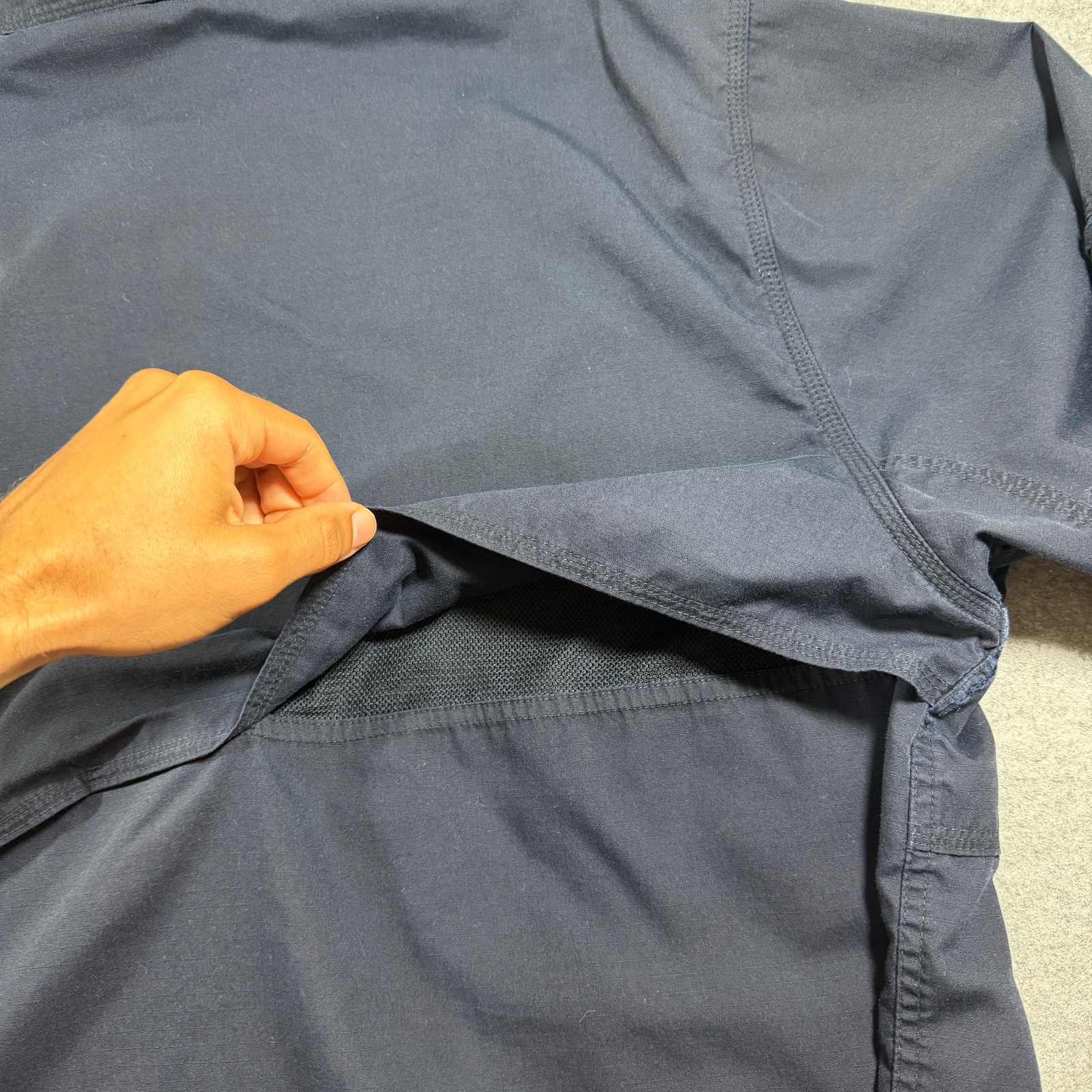 5.11 Tactical Taclite Pro Shirt Mens 2XL Navy Long Sleeve Roll Up Tab Workwear thumbnail 4