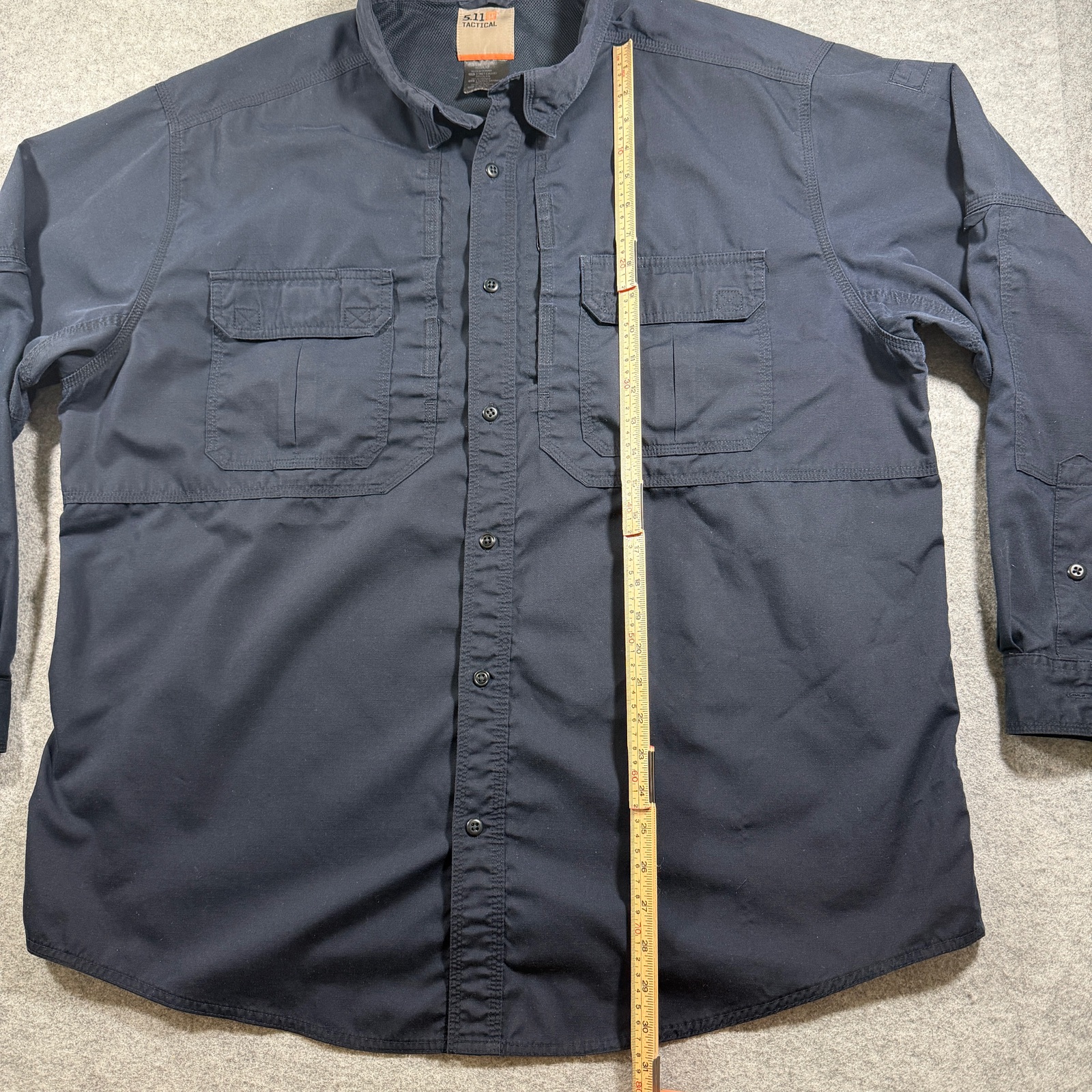 5.11 Tactical Taclite Pro Shirt Mens 2XL Navy Long Sleeve Roll Up Tab Workwear thumbnail 6