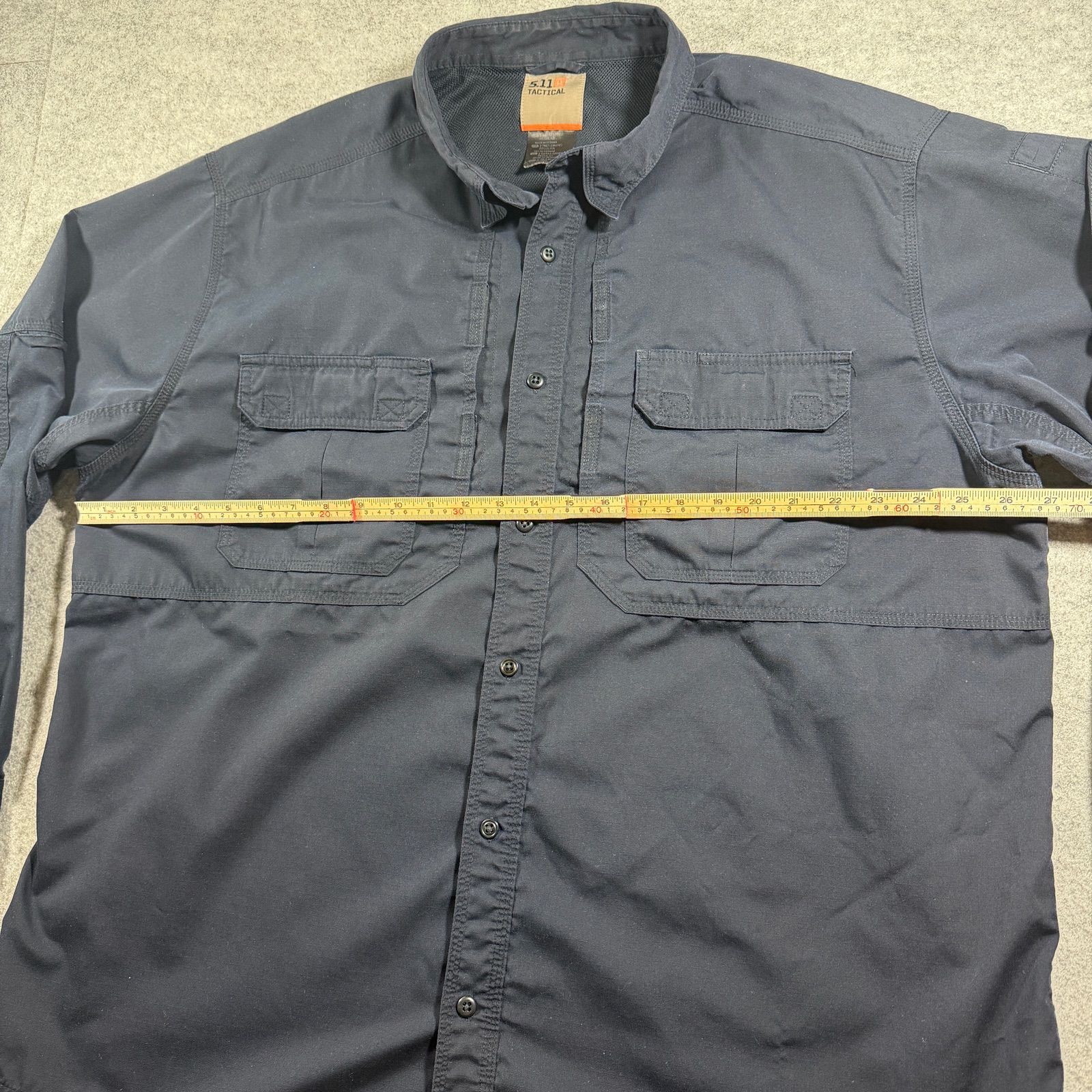 5.11 Tactical Taclite Pro Shirt Mens 2XL Navy Long Sleeve Roll Up Tab Workwear thumbnail 7