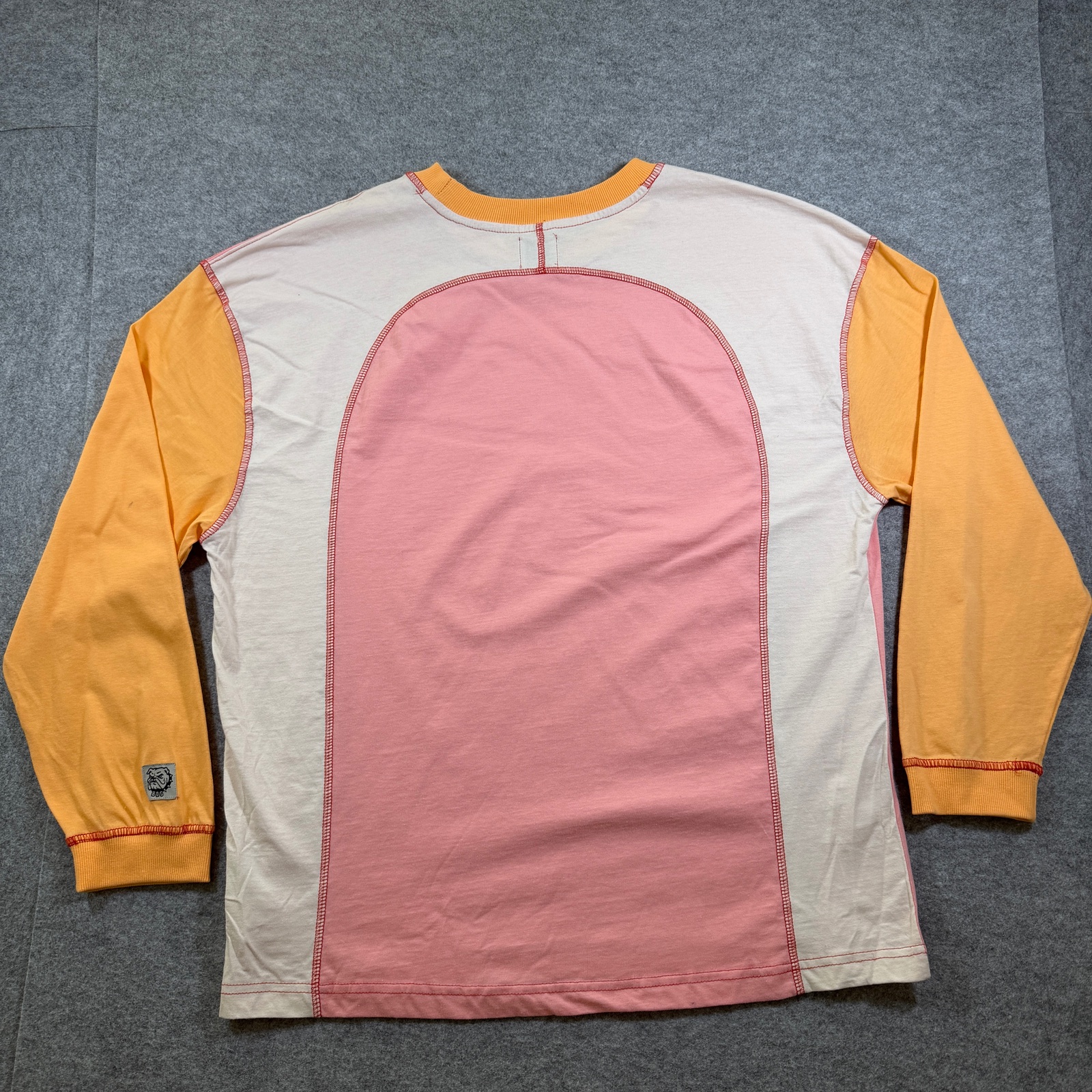 BDG Urban Outfitters Long Sleeve T Shirt Womens M Pink Orange Colorblock Y2K thumbnail 2