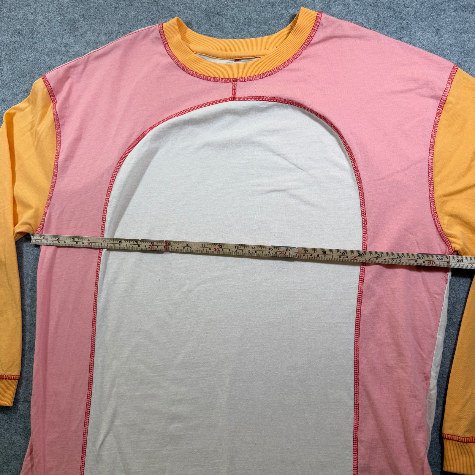 BDG Urban Outfitters Long Sleeve T Shirt Womens M Pink Orange Colorblock Y2K thumbnail 3
