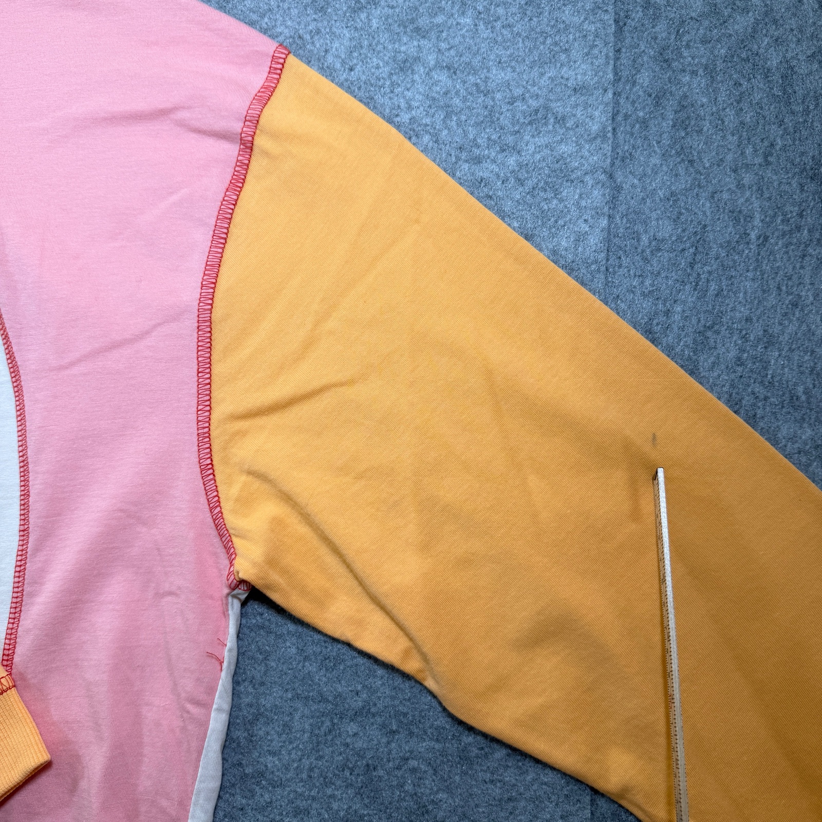 BDG Urban Outfitters Long Sleeve T Shirt Womens M Pink Orange Colorblock Y2K thumbnail 6