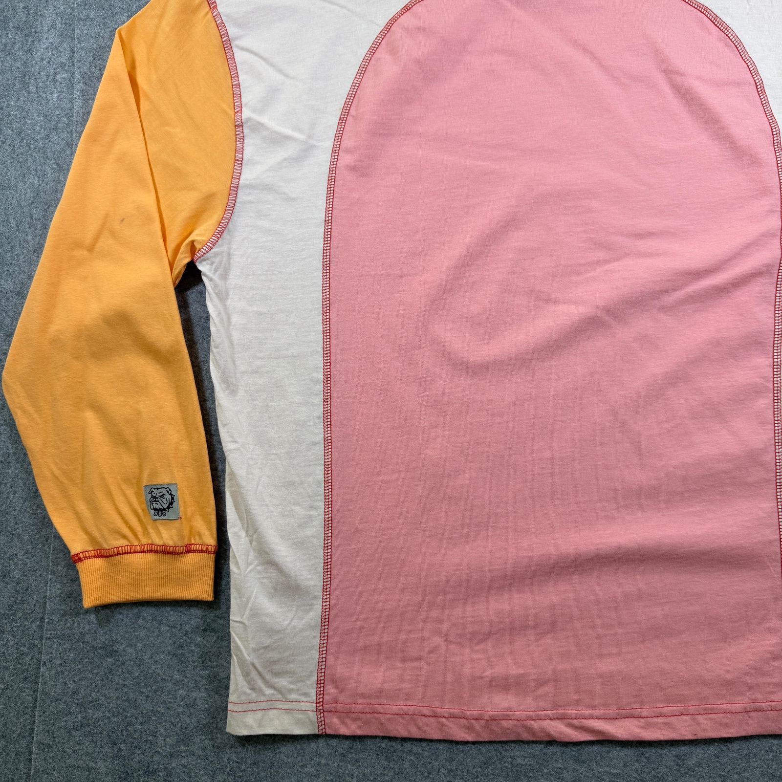 BDG Urban Outfitters Long Sleeve T Shirt Womens M Pink Orange Colorblock Y2K thumbnail 8
