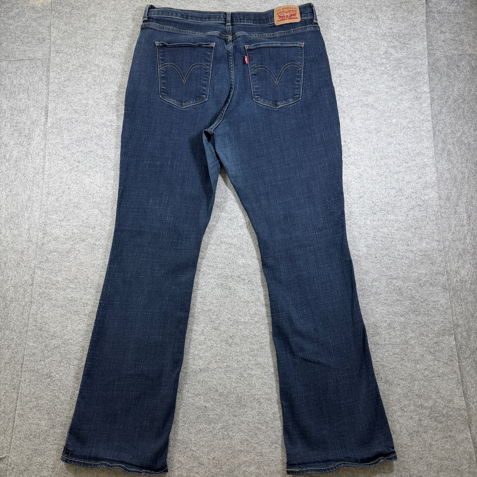 Levi's Classic Boot Jeans Womens 33 Dark Blue Bootcut Denim Red Tab Stretch thumbnail 2