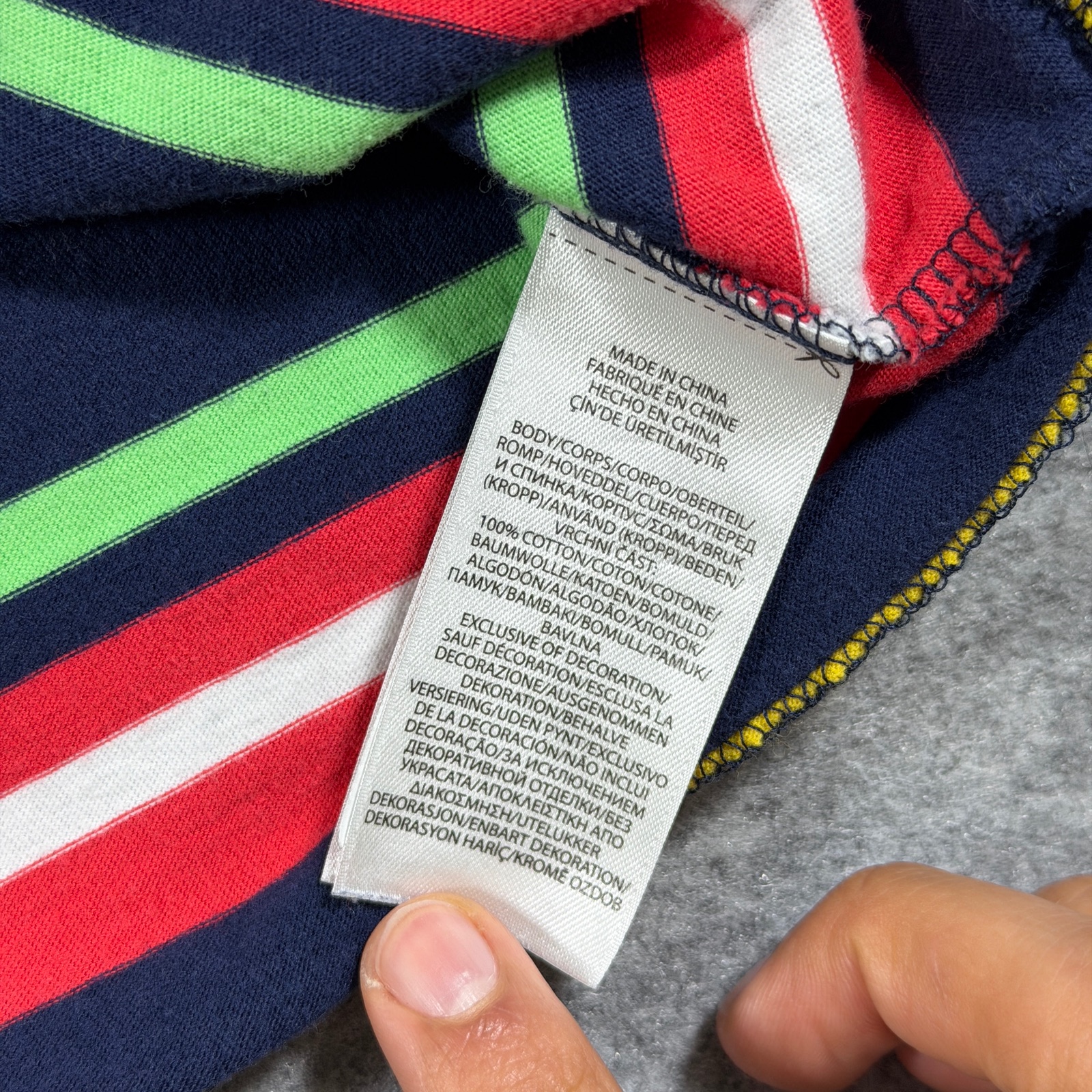 Polo Ralph Lauren Boys T-Shirt 3/3T Multicolor Striped Pony Logo Cotton Crew thumbnail 8