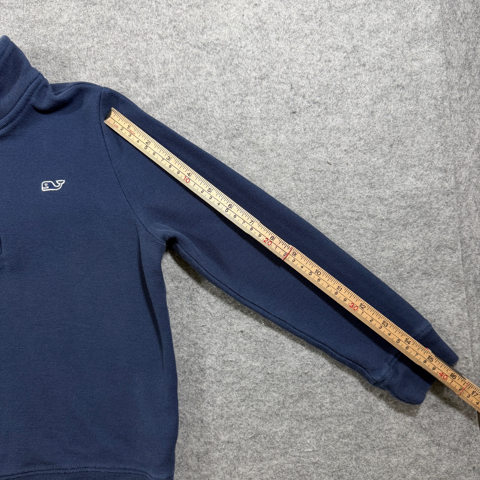 Vineyard Vines Whale Quarter Zip Pullover Boys 6 Navy Pima Cotton Preppy thumbnail 8