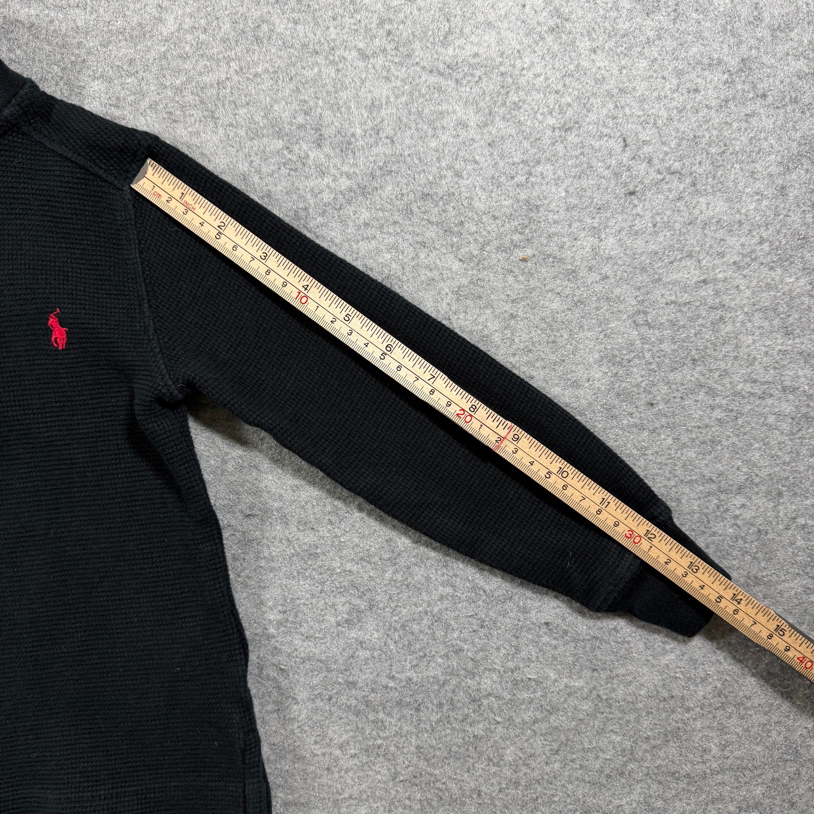 Polo Ralph Lauren Quarter Zip Pullover Boys 3/3T Black Waffle Knit Cotton Pony thumbnail 7