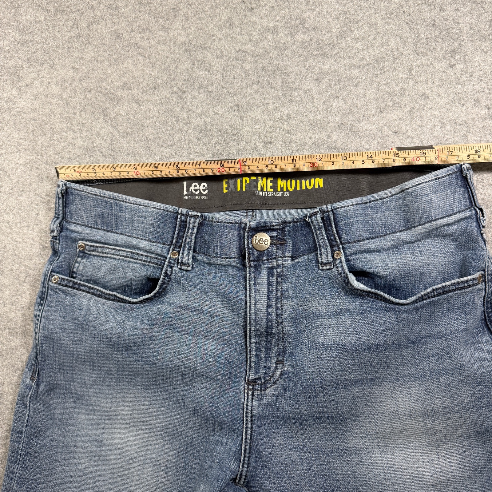 Lee Extreme Motion Jeans Mens 36x29 Medium Blue Slim Fit Straight Leg Stretch thumbnail 5