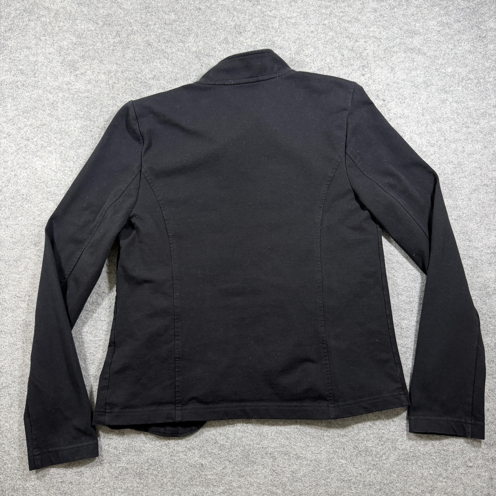 Tommy Hilfiger Military Jacket Womens M Black Gold Button Double Breasted Blazer thumbnail 2