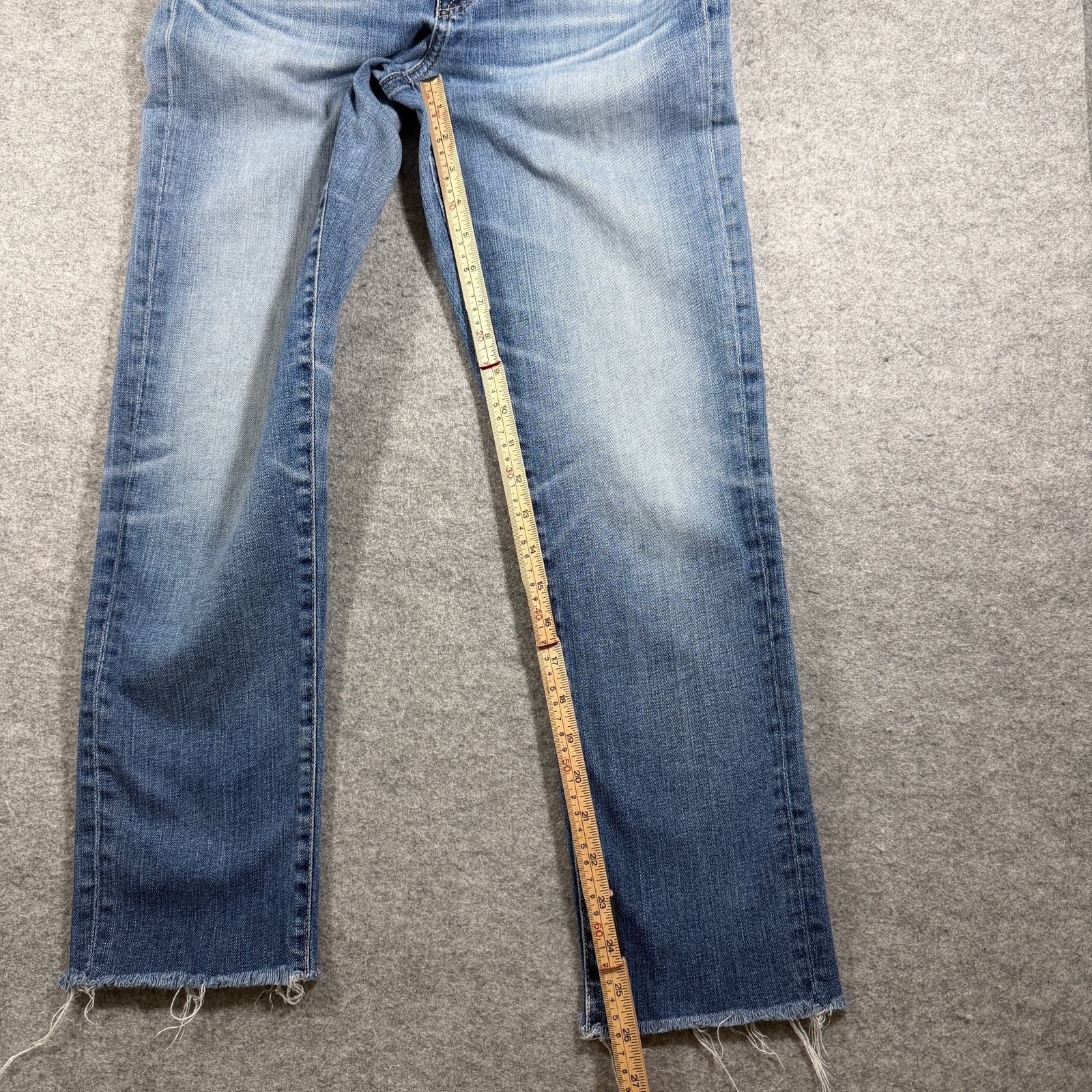 AG Adriano Goldschmied Ex-Boyfriend Slim Jeans Womens 26R Blue Distressed Denim thumbnail 8