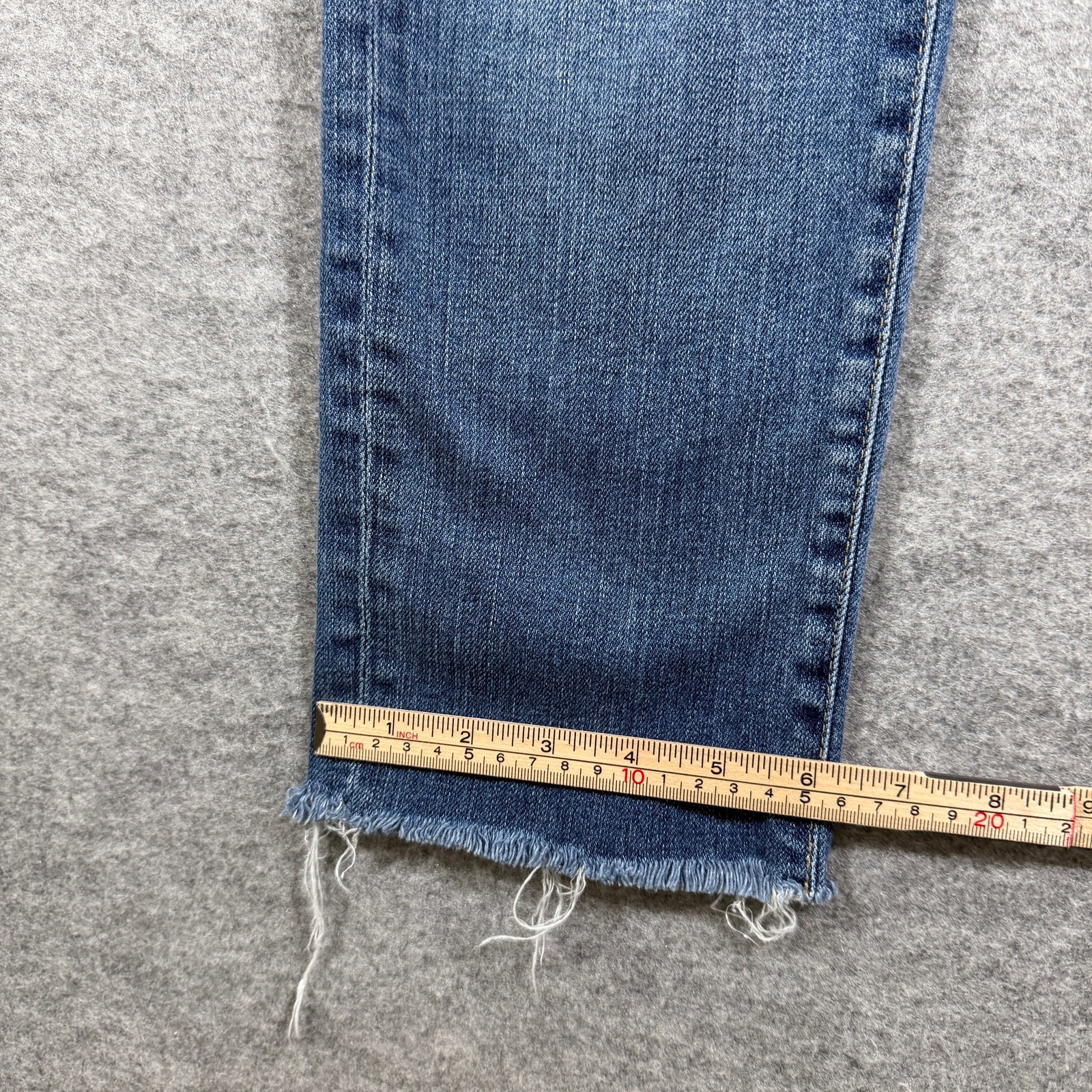 AG Adriano Goldschmied Ex-Boyfriend Slim Jeans Womens 26R Blue Distressed Denim thumbnail 10