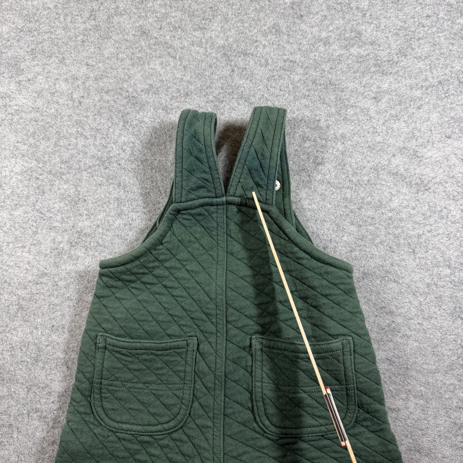 Carhartt Quilted Bib Overalls Boys 9M Olive Green Insulated Cotton Snap Strap thumbnail 4
