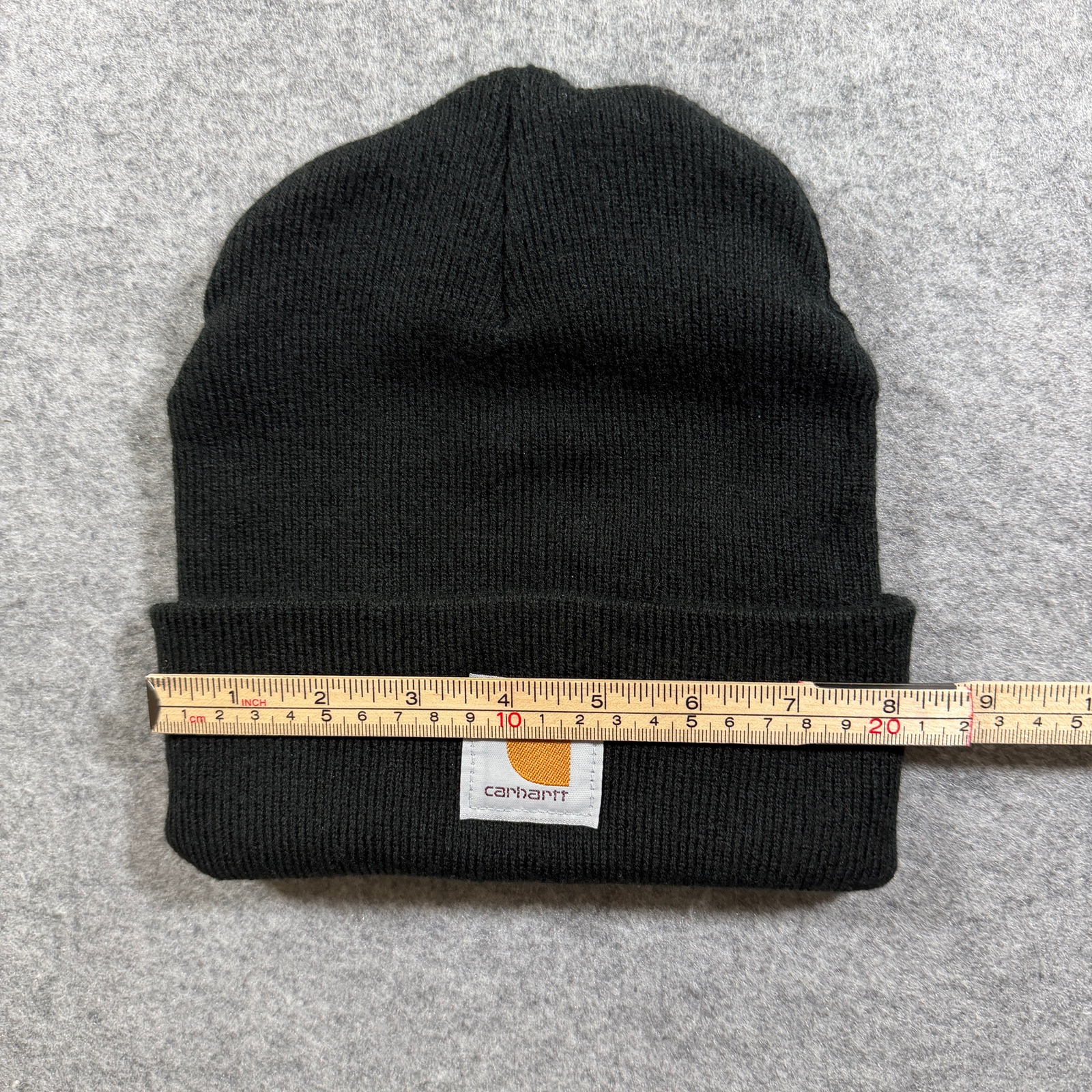 Carhartt Watch Hat Beanie Unisex OSFA Black Acrylic Knit Cuffed Logo Patch thumbnail 4
