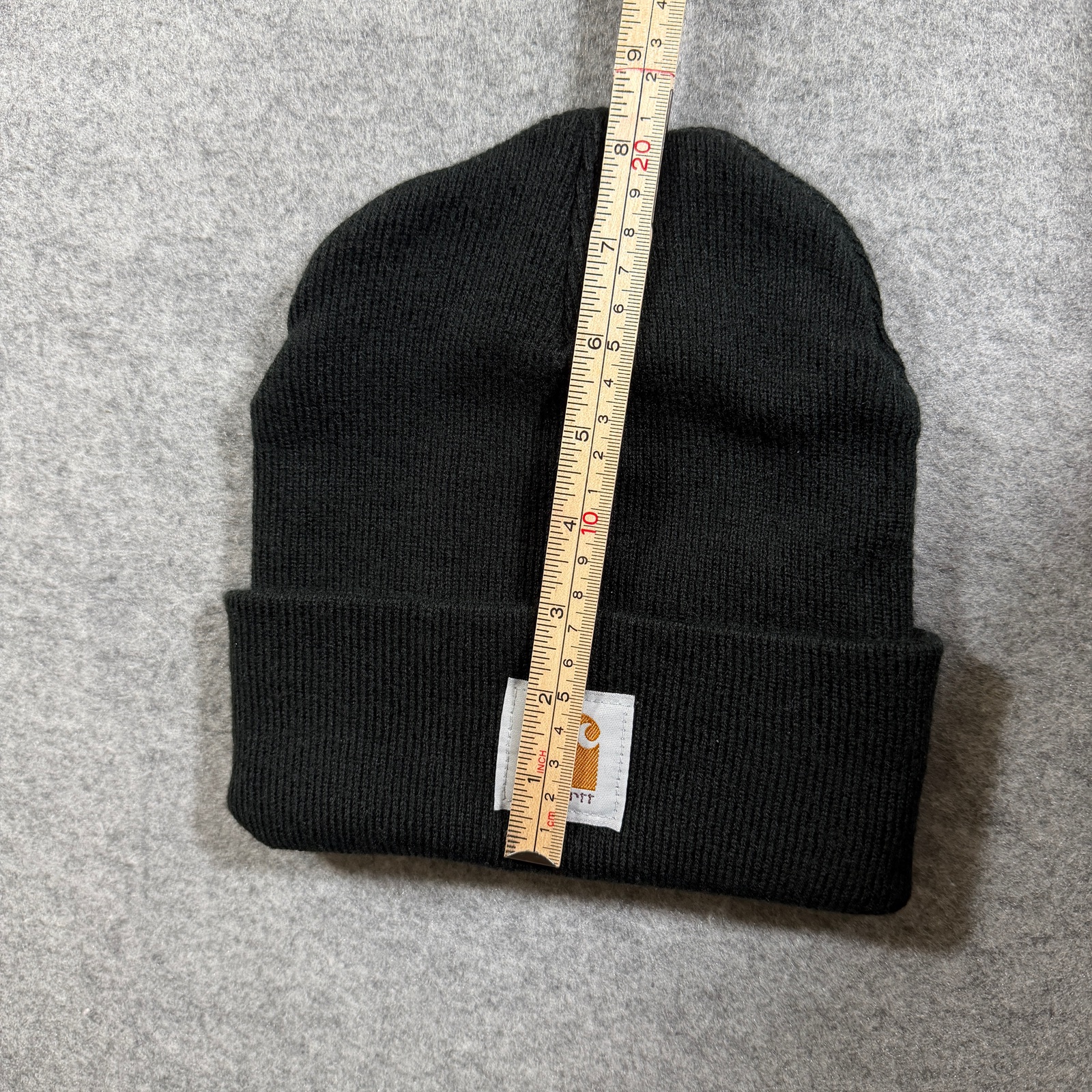 Carhartt Watch Hat Beanie Unisex OSFA Black Acrylic Knit Cuffed Logo Patch thumbnail 5