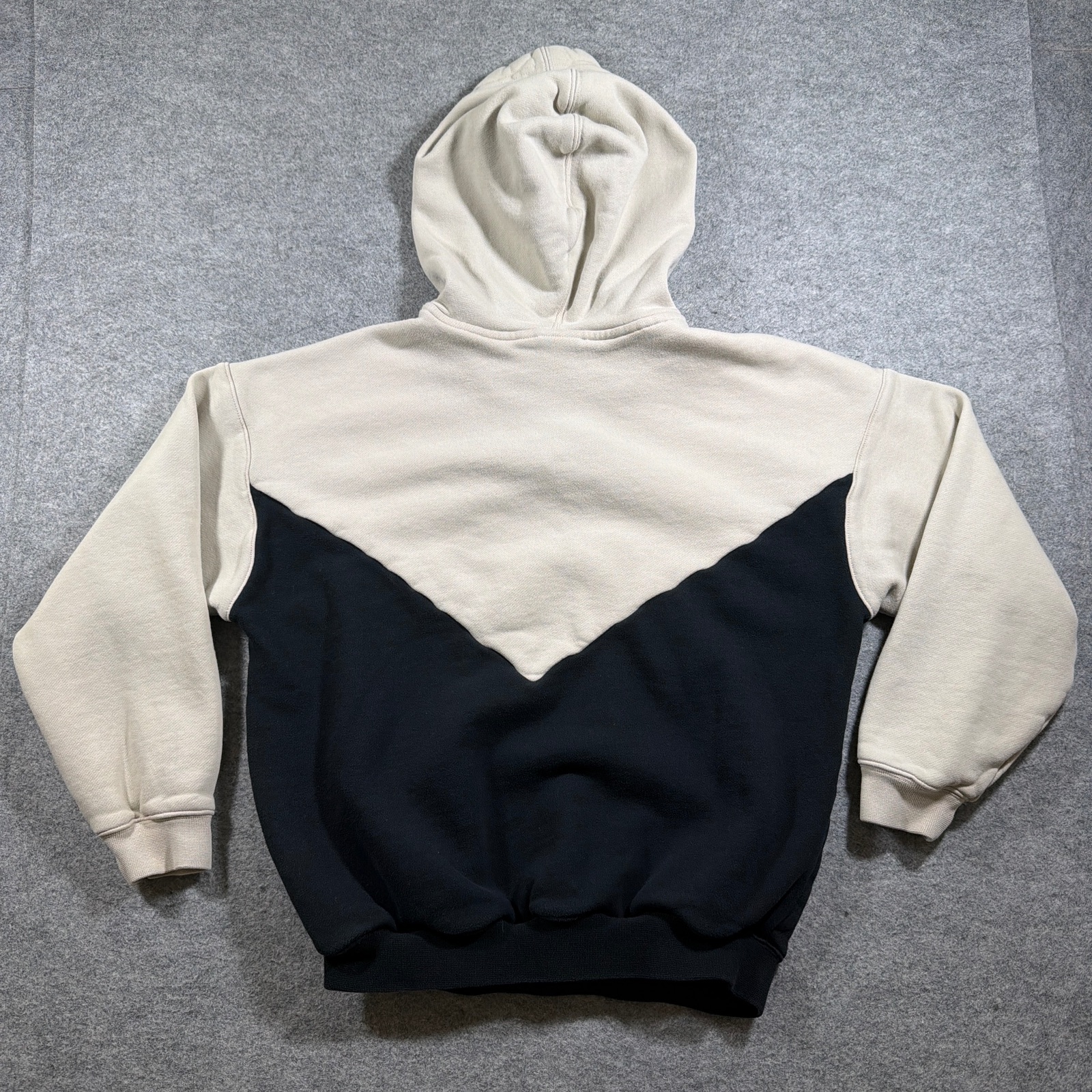 Adidas Originals Hoodie Womens XS Cream Maroon Colorblock Trefoil Half Zip thumbnail 2