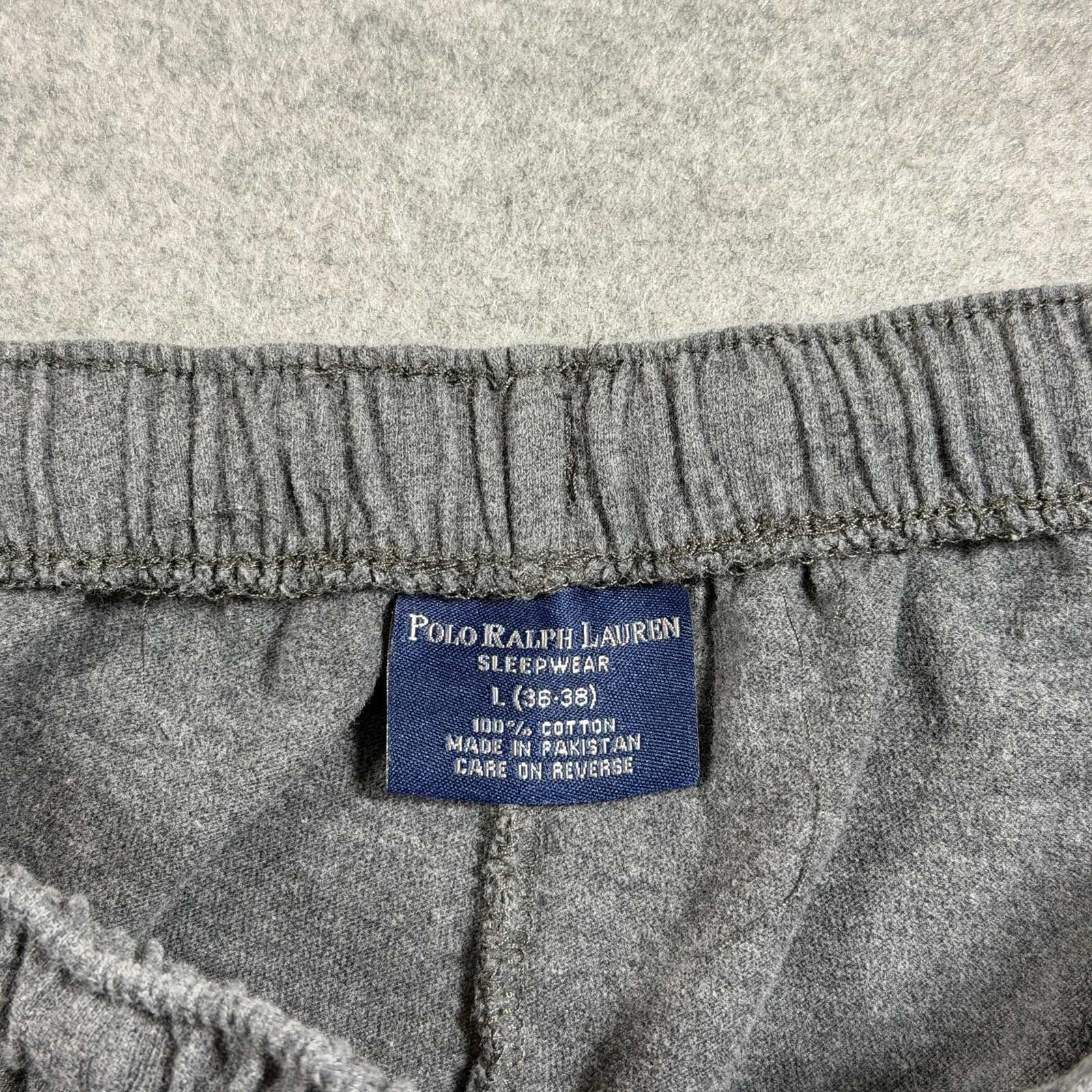 Polo Ralph Lauren Sweatpants Mens L Gray Cotton Pony Logo Lounge Drawstring thumbnail 4