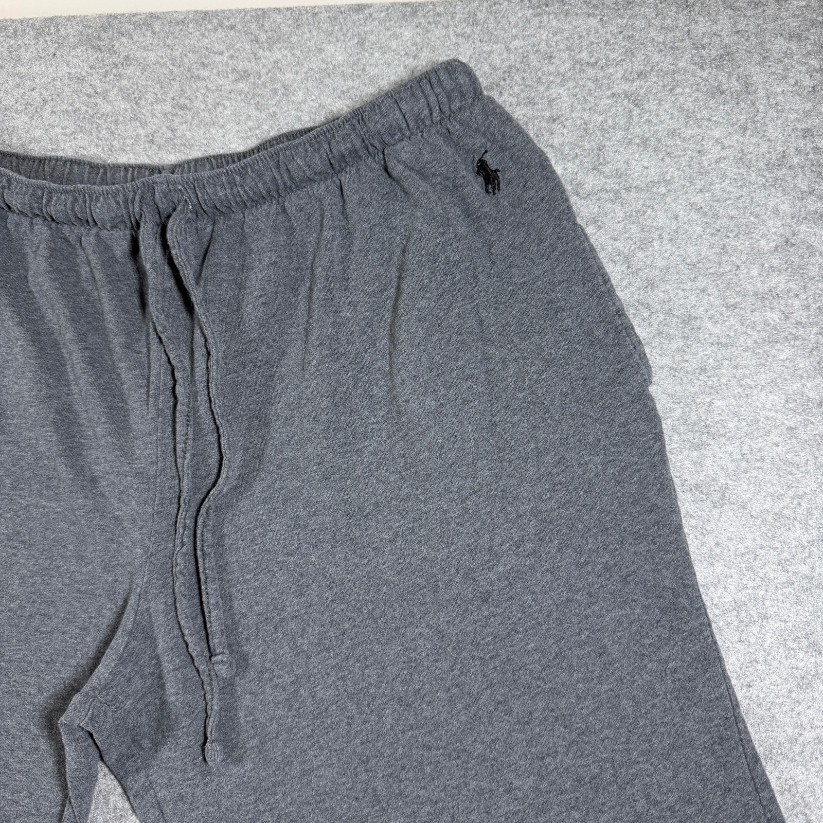 Polo Ralph Lauren Sweatpants Mens L Gray Cotton Pony Logo Lounge Drawstring thumbnail 6