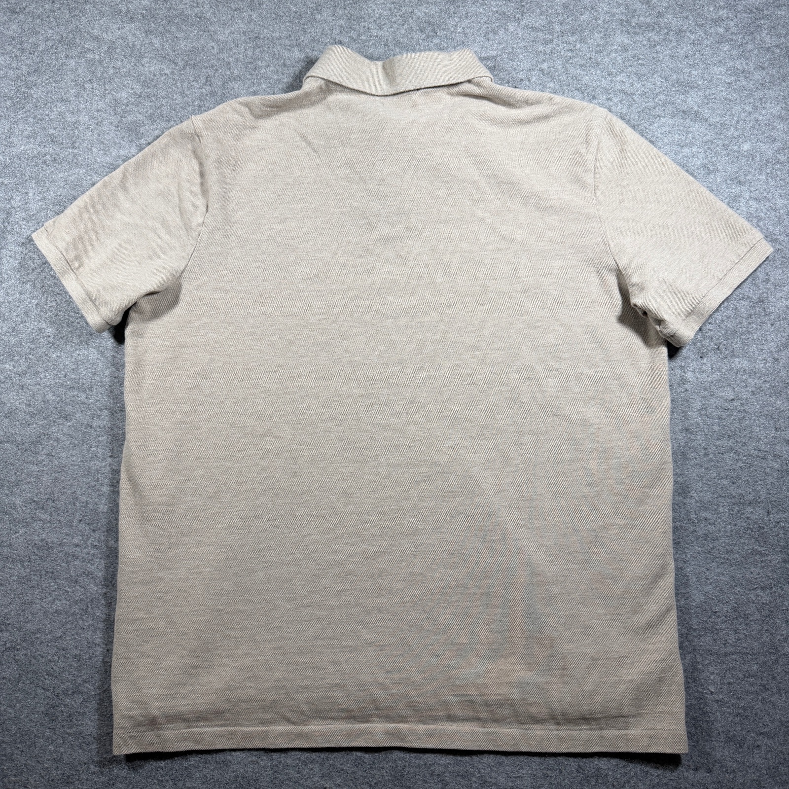 Polo Ralph Lauren Polo Shirt Mens L Oatmeal Classic Fit Cotton Pony Preppy Golf thumbnail 2