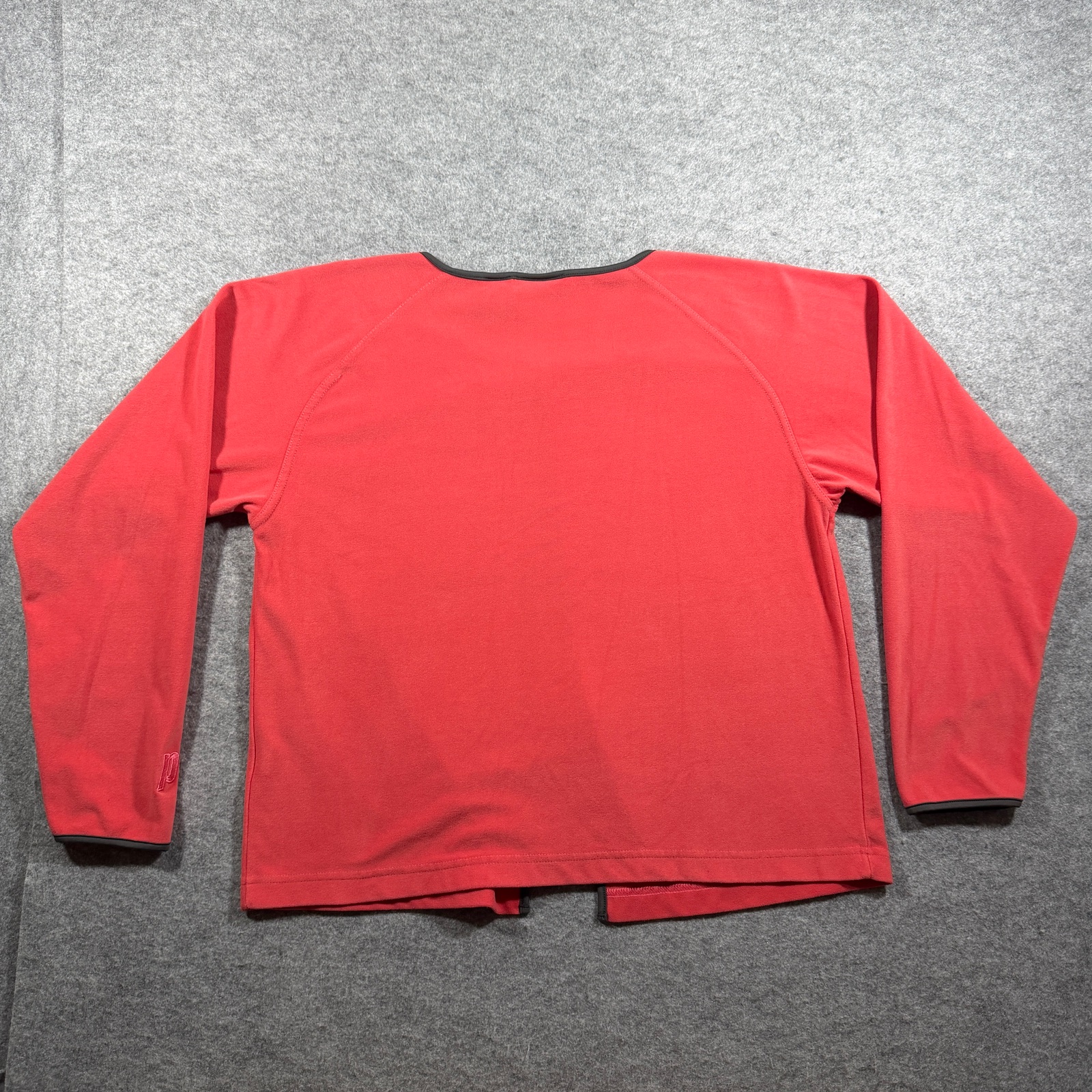 Vintage Prince Tennis Cardigan Womens M Red Velour One Button Athletic Warm Up thumbnail 2