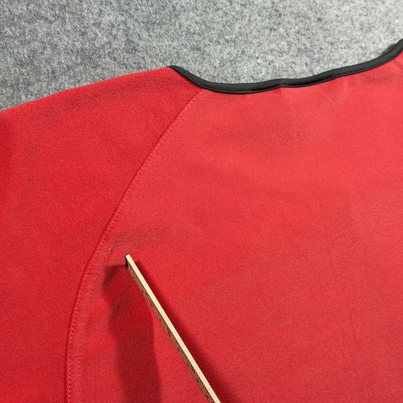 Vintage Prince Tennis Cardigan Womens M Red Velour One Button Athletic Warm Up thumbnail 5
