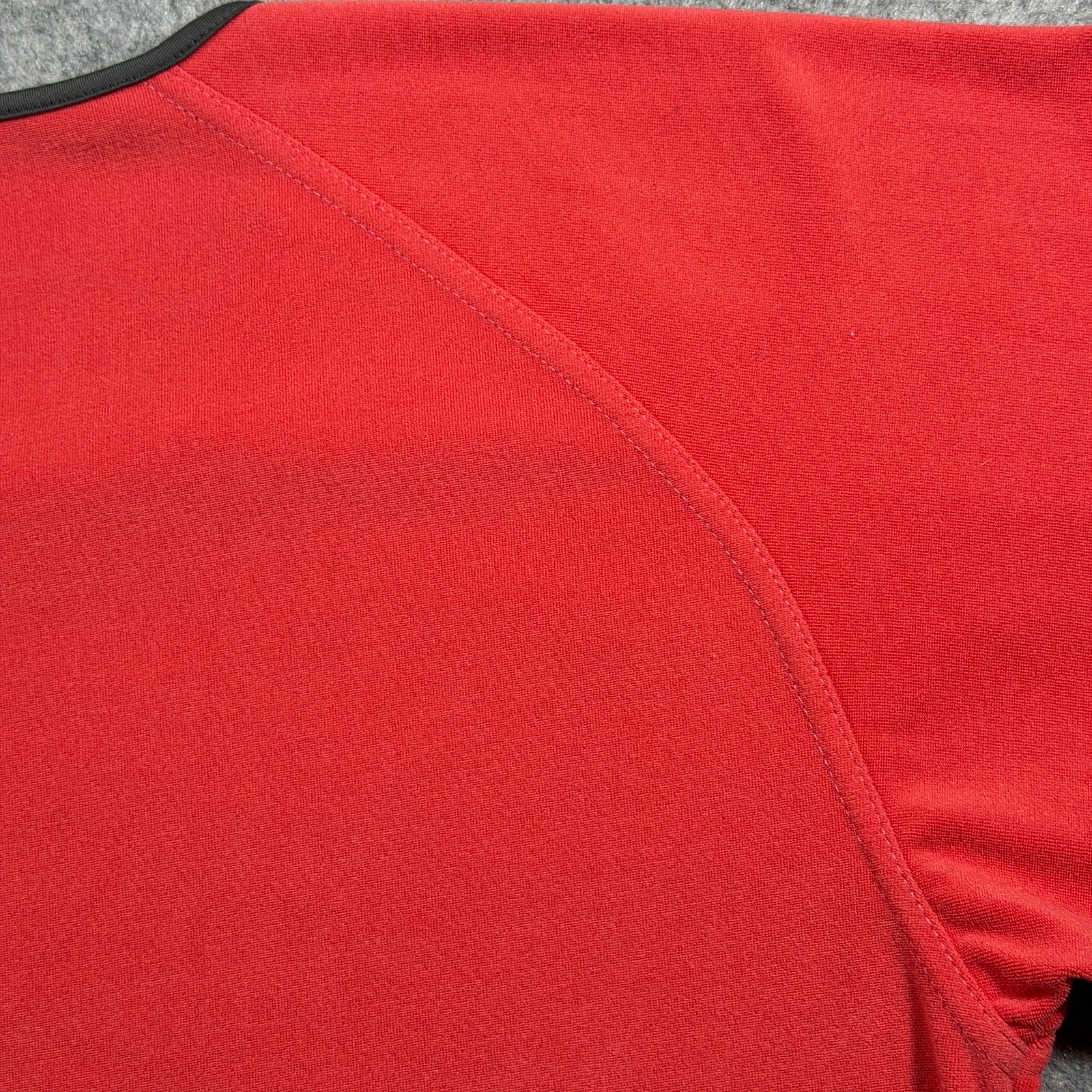 Vintage Prince Tennis Cardigan Womens M Red Velour One Button Athletic Warm Up thumbnail 11