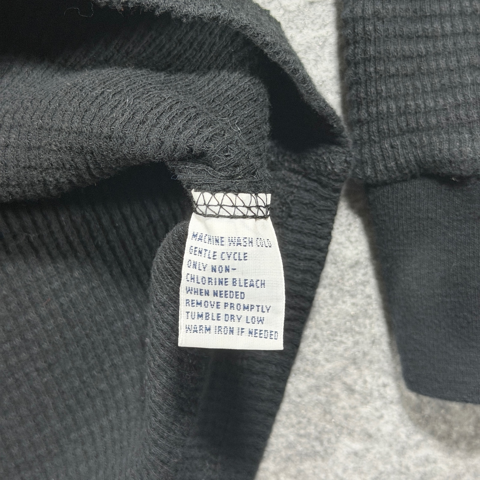 Vintage 90s Polo Ralph Lauren Hooded Thermal Shirt Womens L Black Waffle Knit thumbnail 12