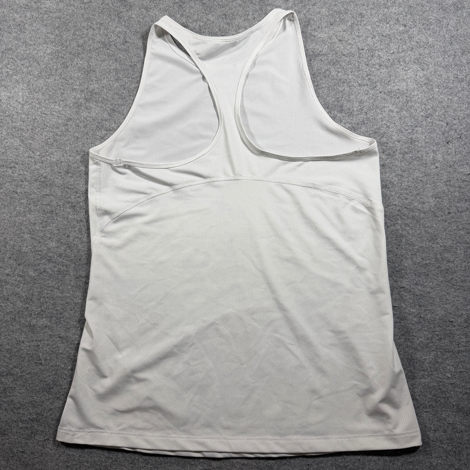 Nike Dri-FIT Tank Top Womens M White Racerback Athletic Stretch Workout Running thumbnail 2