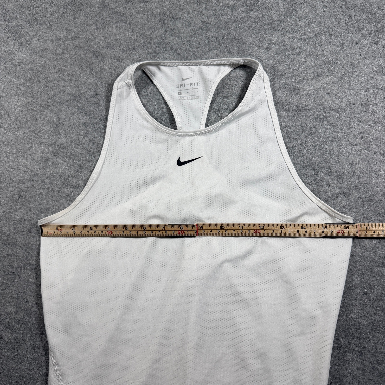 Nike Dri-FIT Tank Top Womens M White Racerback Athletic Stretch Workout Running thumbnail 6