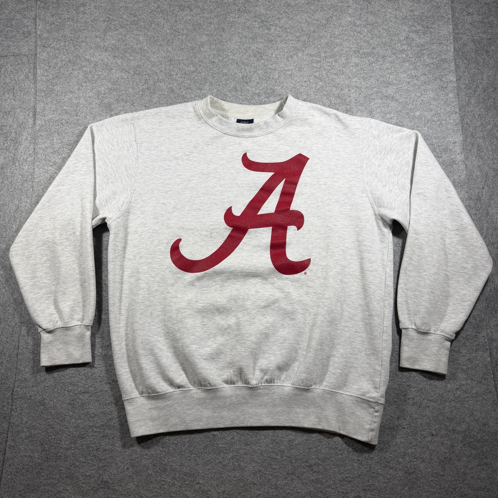 Vintage Alabama Crimson Tide Sweatshirt Mens L Gray Crewneck Cotton NCAA SEC