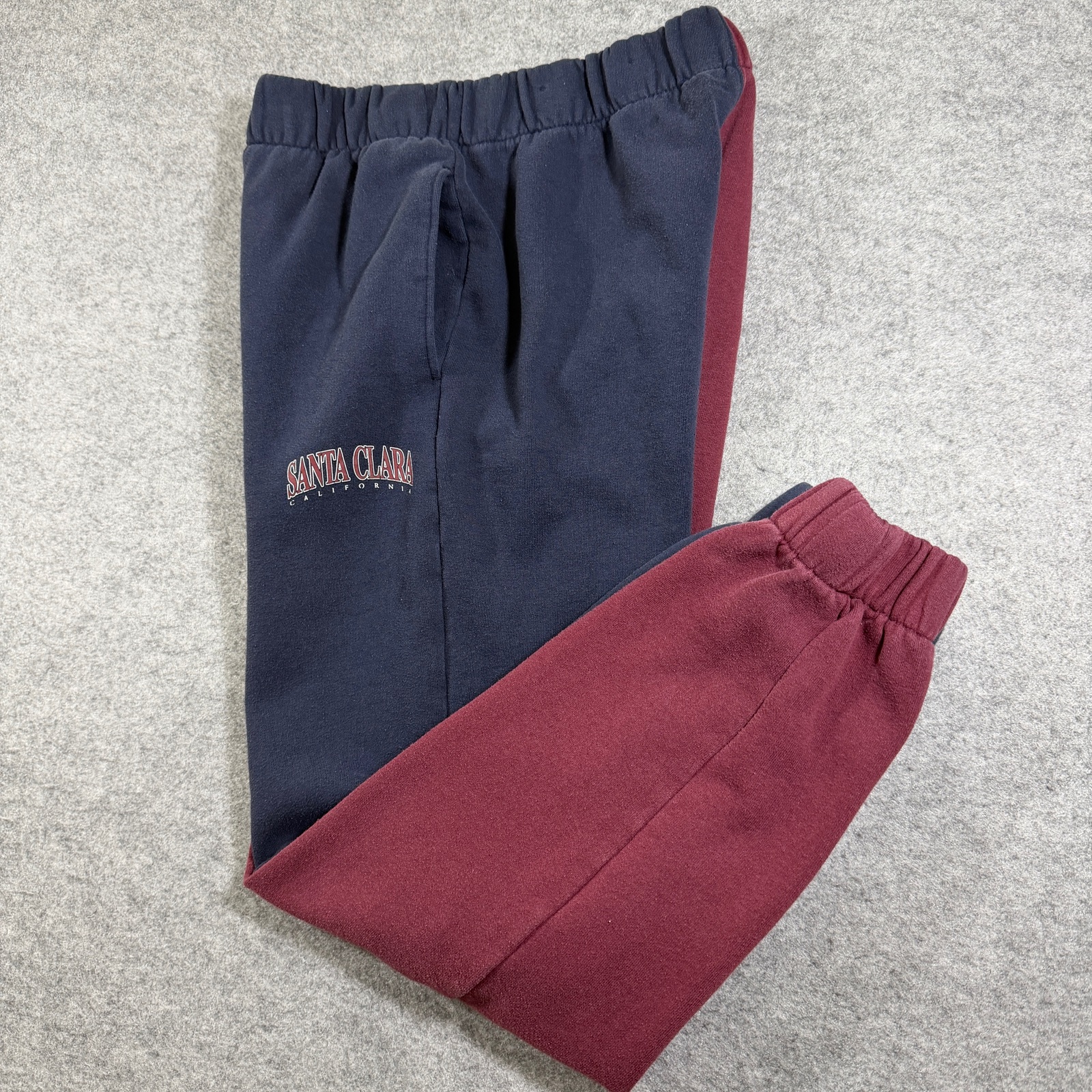 Hollister Joggers Womens XS Maroon Navy Color Block Santa Clara Sweatpants thumbnail 3