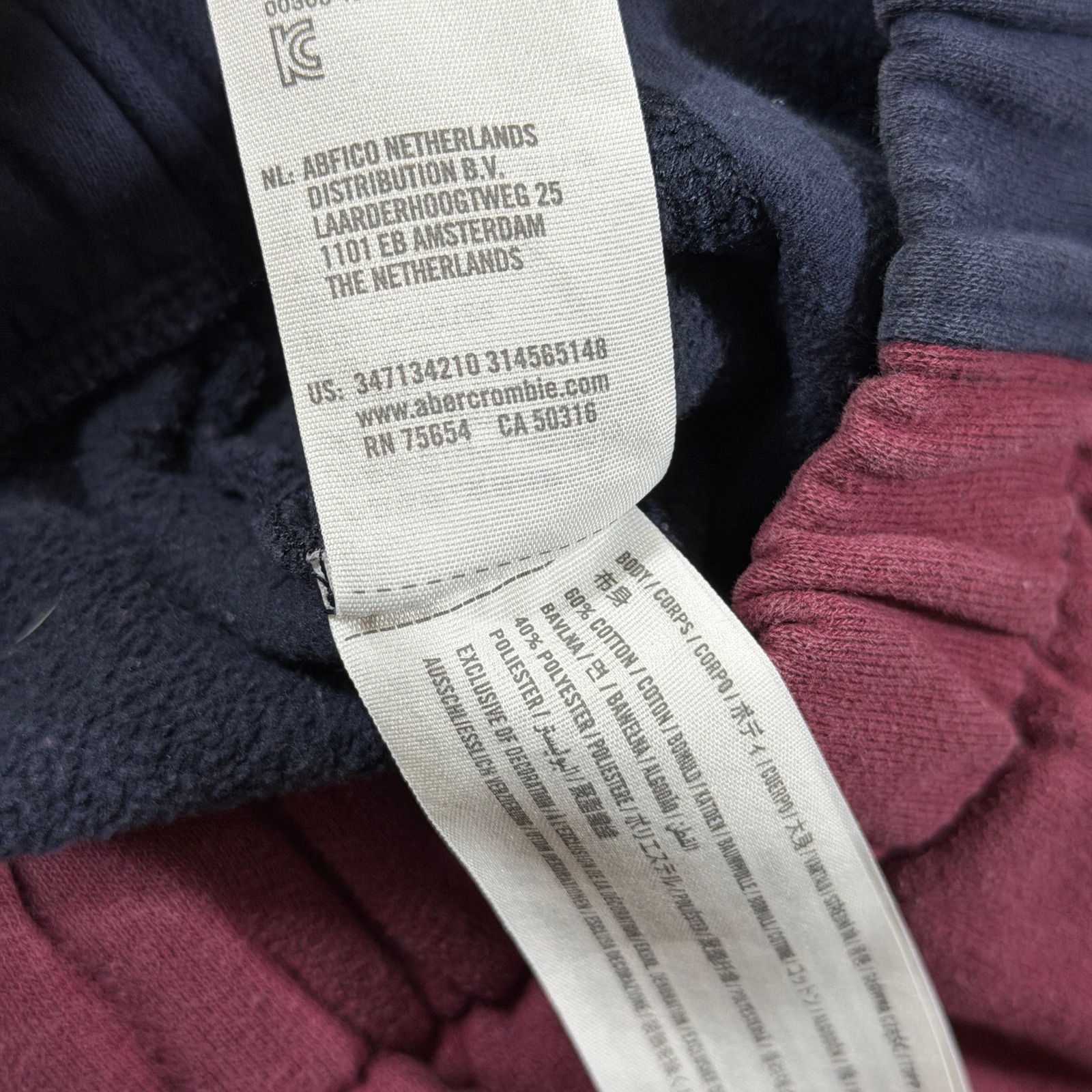 Hollister Joggers Womens XS Maroon Navy Color Block Santa Clara Sweatpants thumbnail 11
