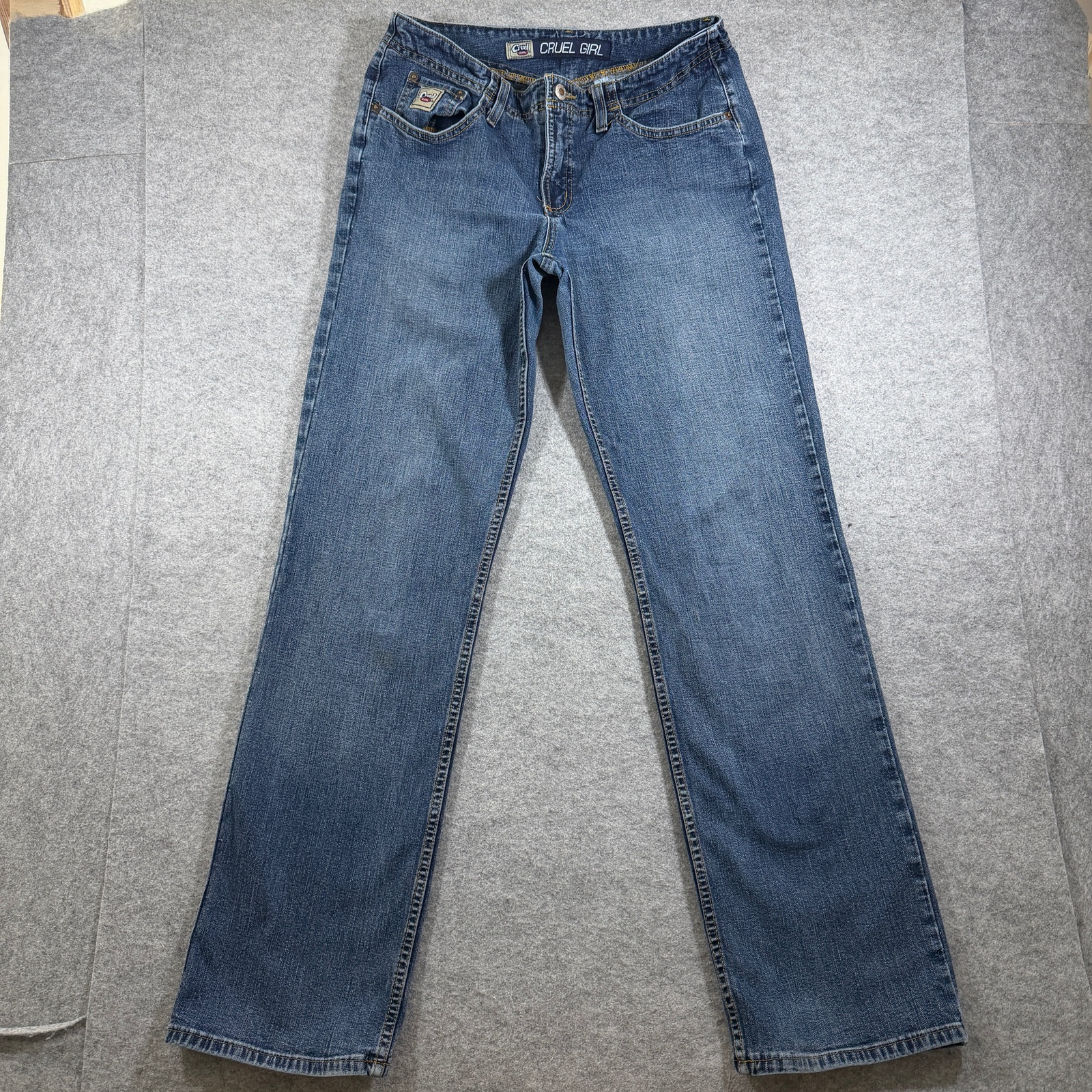 Cruel Girl Bootcut Jeans Womens 11 Long Medium Dark Wash Denim Stretch Western