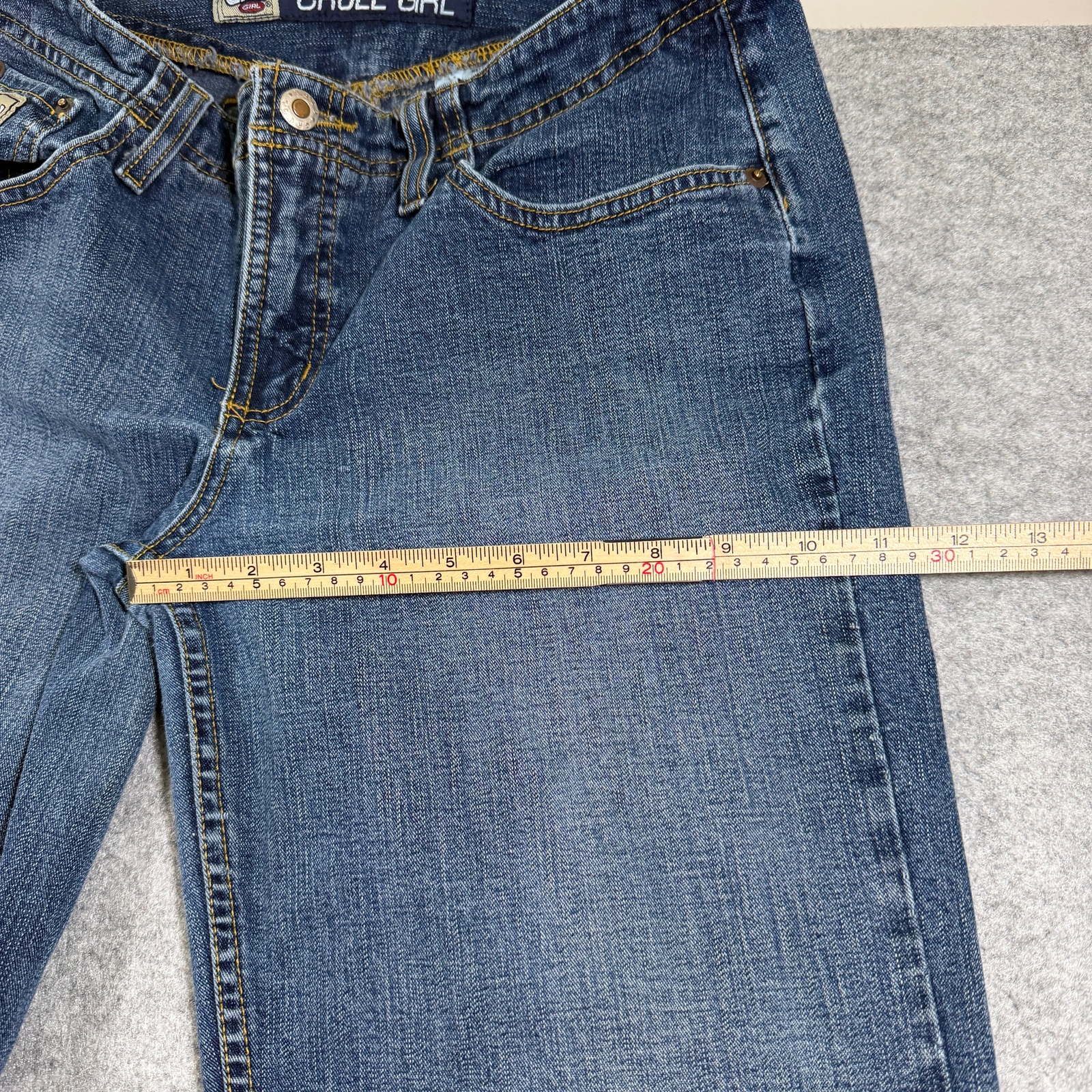 Cruel Girl Bootcut Jeans Womens 11 Long Medium Dark Wash Denim Stretch Western thumbnail 8