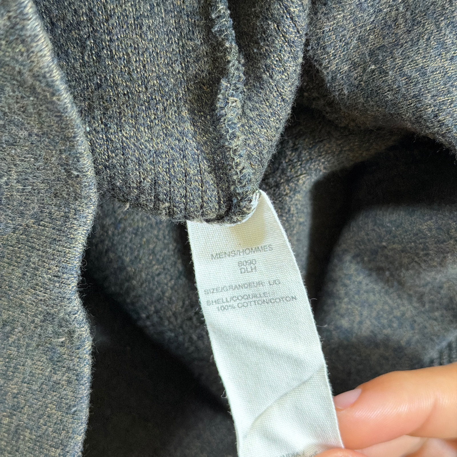 Woolrich Quarter Zip Sweater Mens L Olive Green Waffle Knit Cotton Leather Pull thumbnail 10