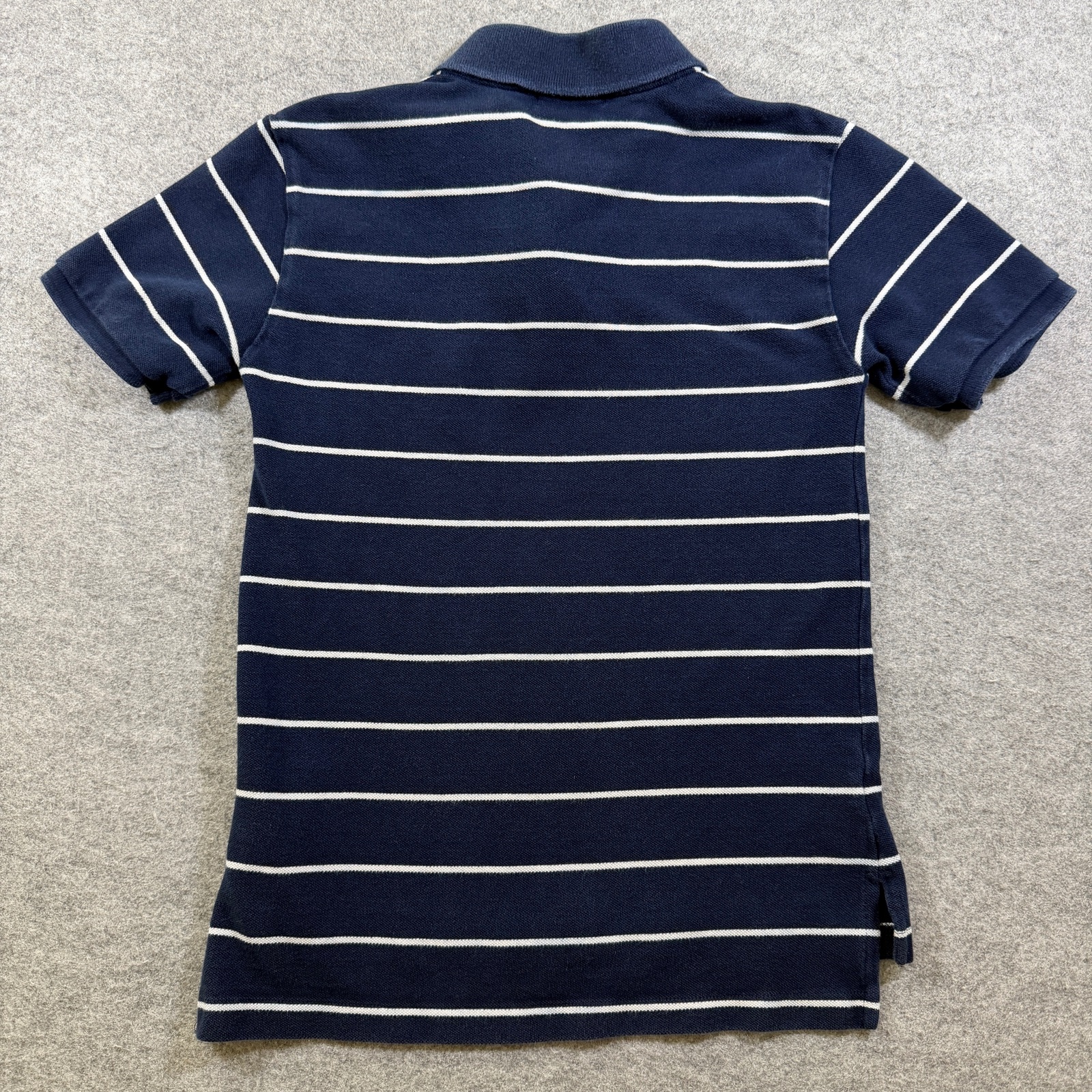 Vintage 90s Polo Ralph Lauren Polo Shirt Boys S 8/10 Navy Striped Pony Cotton thumbnail 2
