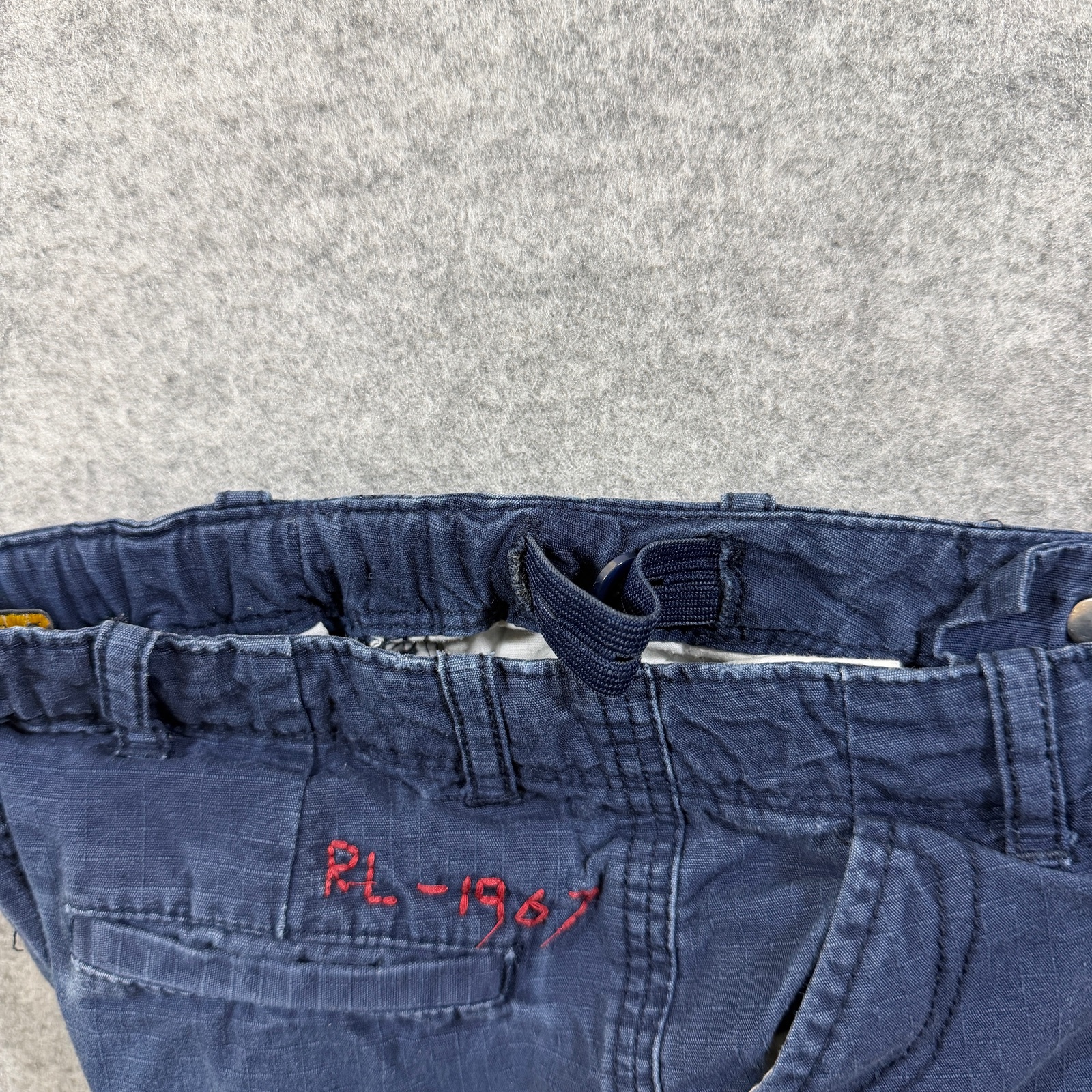 Polo Ralph Lauren Cargo Shorts Boys 5 Navy Blue Cotton Flap Pockets Casual thumbnail 4