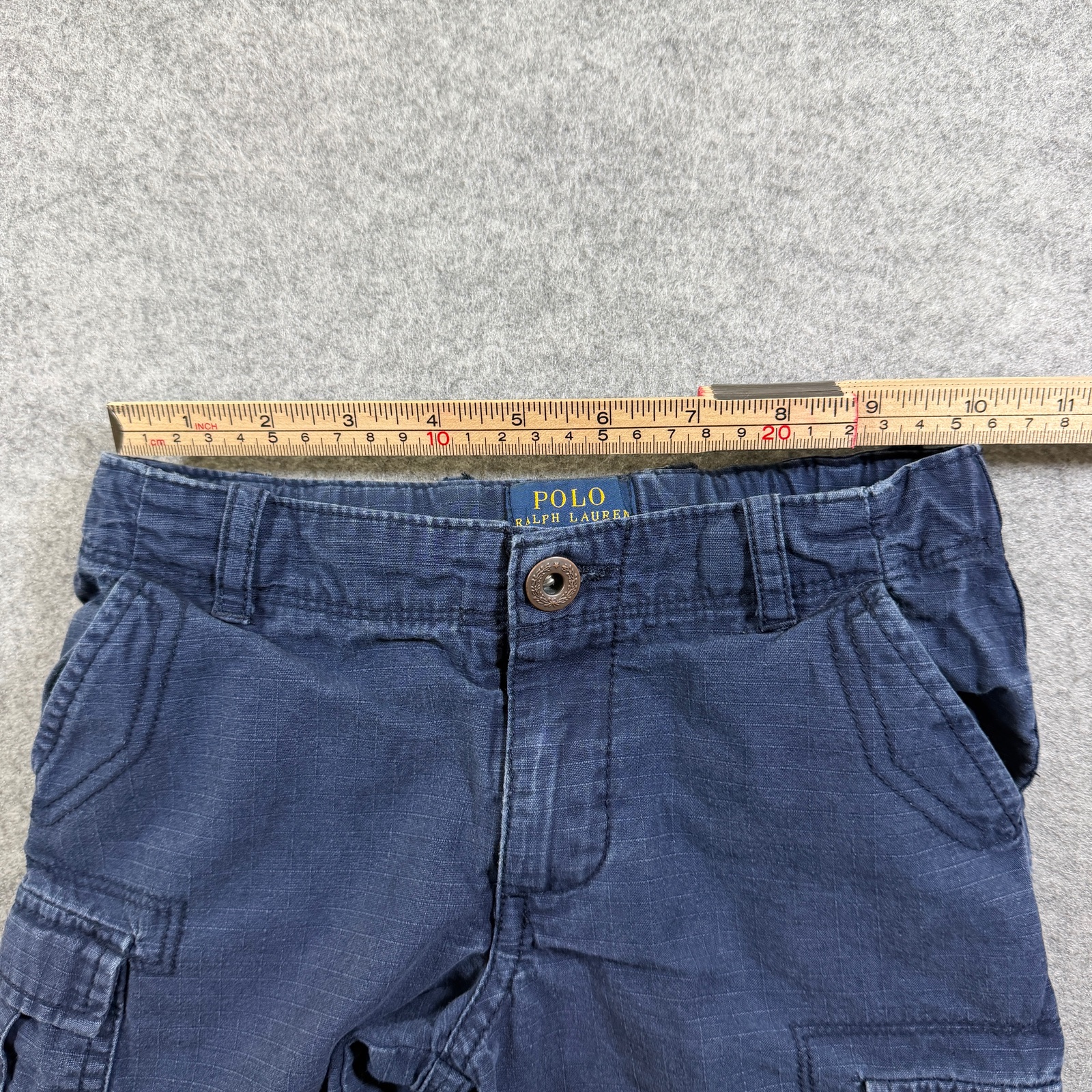 Polo Ralph Lauren Cargo Shorts Boys 5 Navy Blue Cotton Flap Pockets Casual thumbnail 6