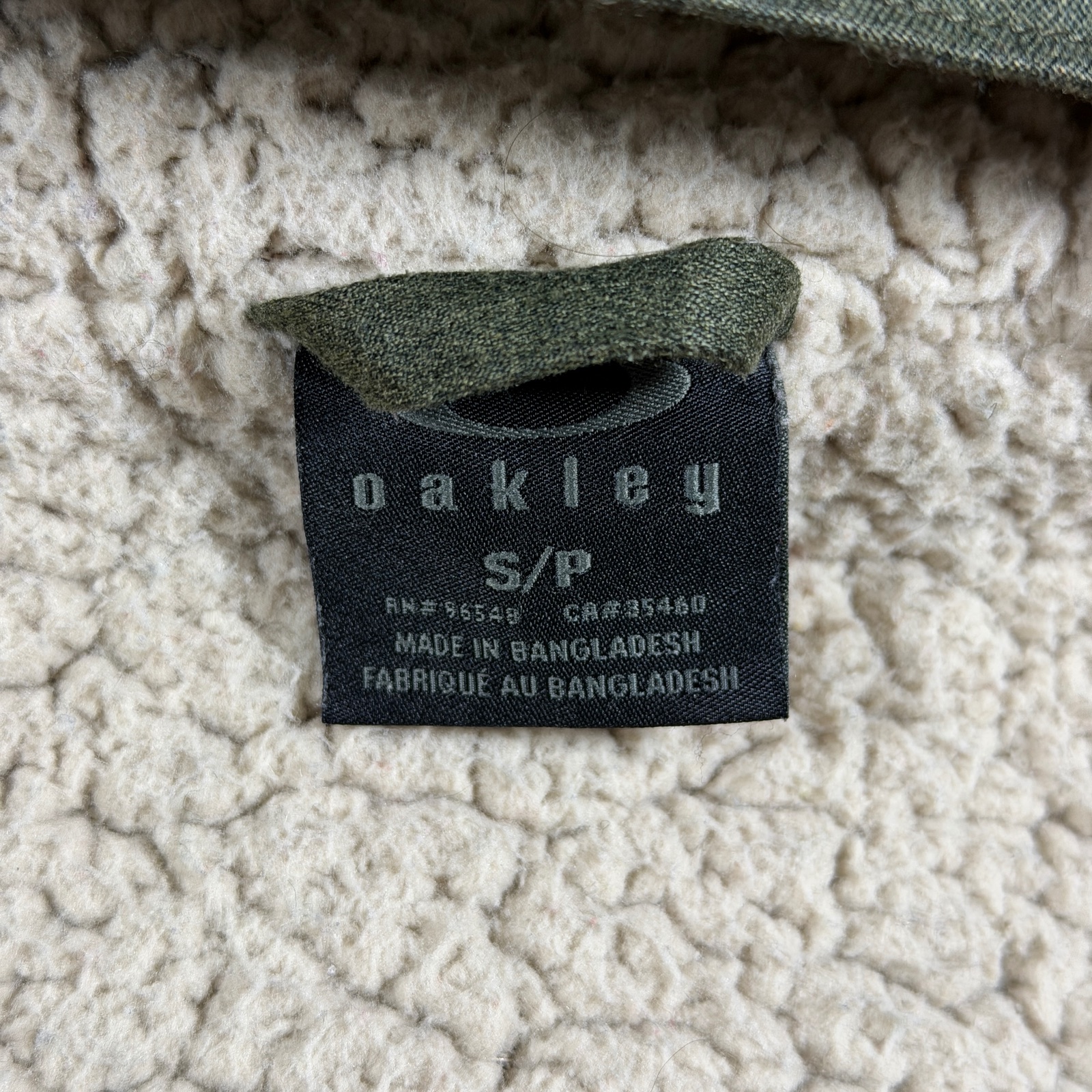 Oakley Field Jacket Mens S/P Olive Green Hooded Faux Fur Trim Military Sherpa thumbnail 3