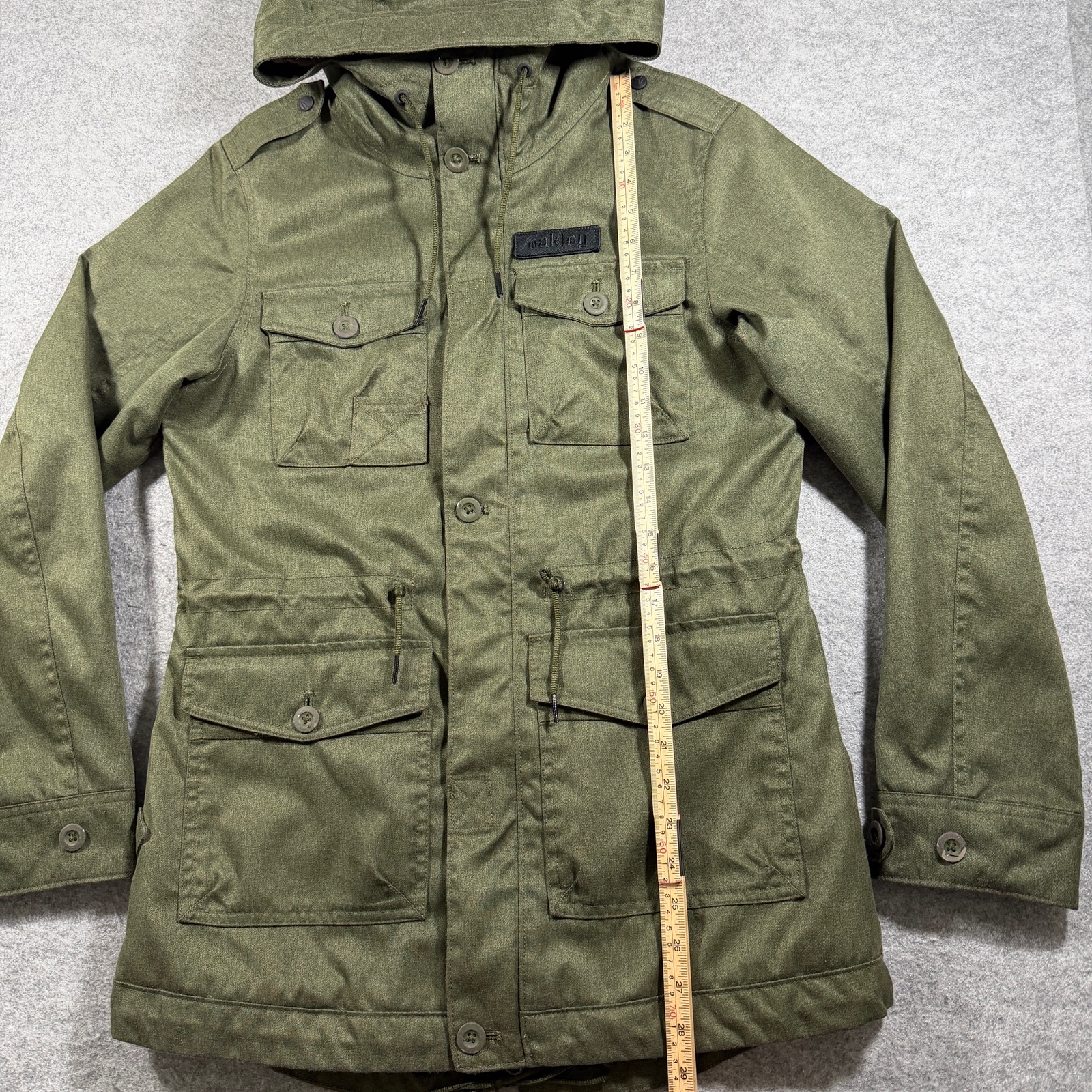 Oakley Field Jacket Mens S/P Olive Green Hooded Faux Fur Trim Military Sherpa thumbnail 7