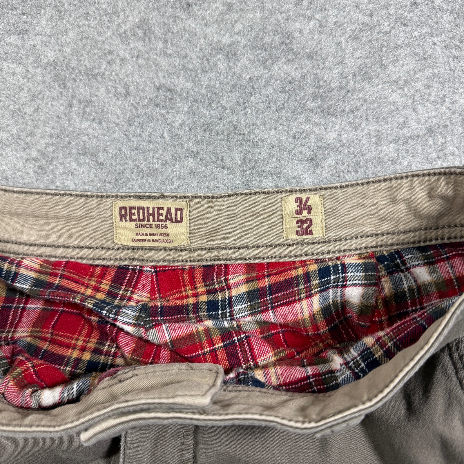 RedHead Cargo Pants Mens 34x32 Gray Flannel Lined Fleece Outdoor Hunting Hiking thumbnail 5