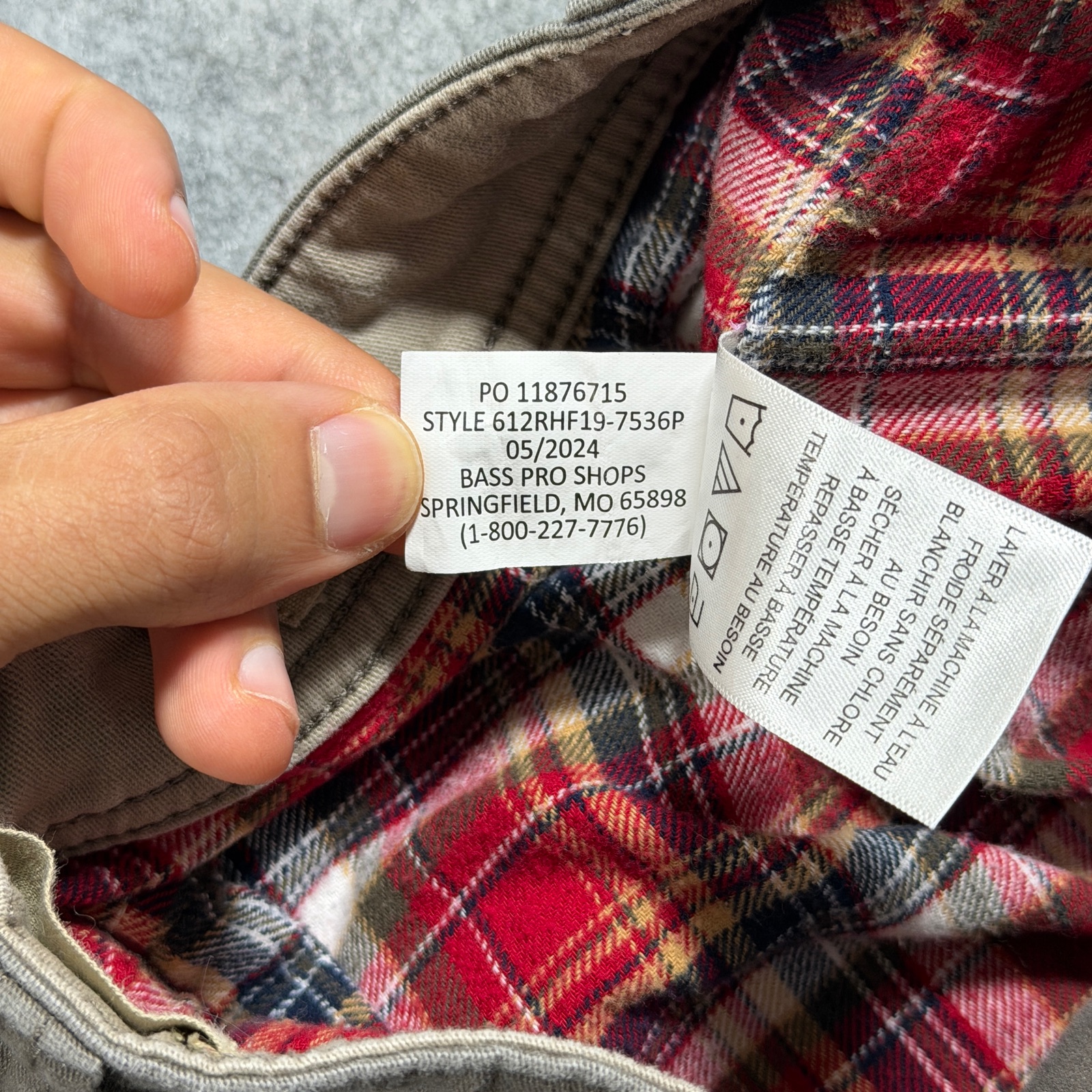 RedHead Cargo Pants Mens 34x32 Gray Flannel Lined Fleece Outdoor Hunting Hiking thumbnail 13