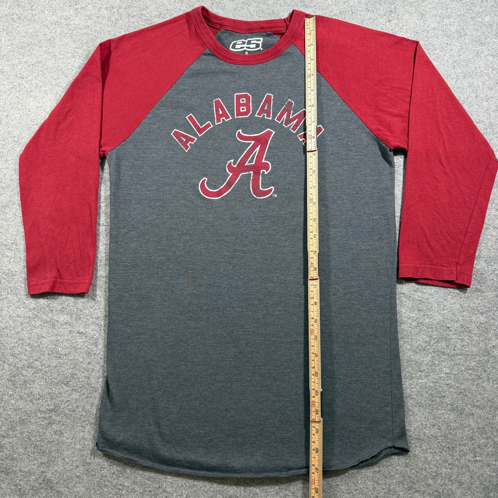 Alabama Crimson Tide Raglan T Shirt Womens S Gray Red 3/4 Sleeve NCAA SEC Sport thumbnail 6
