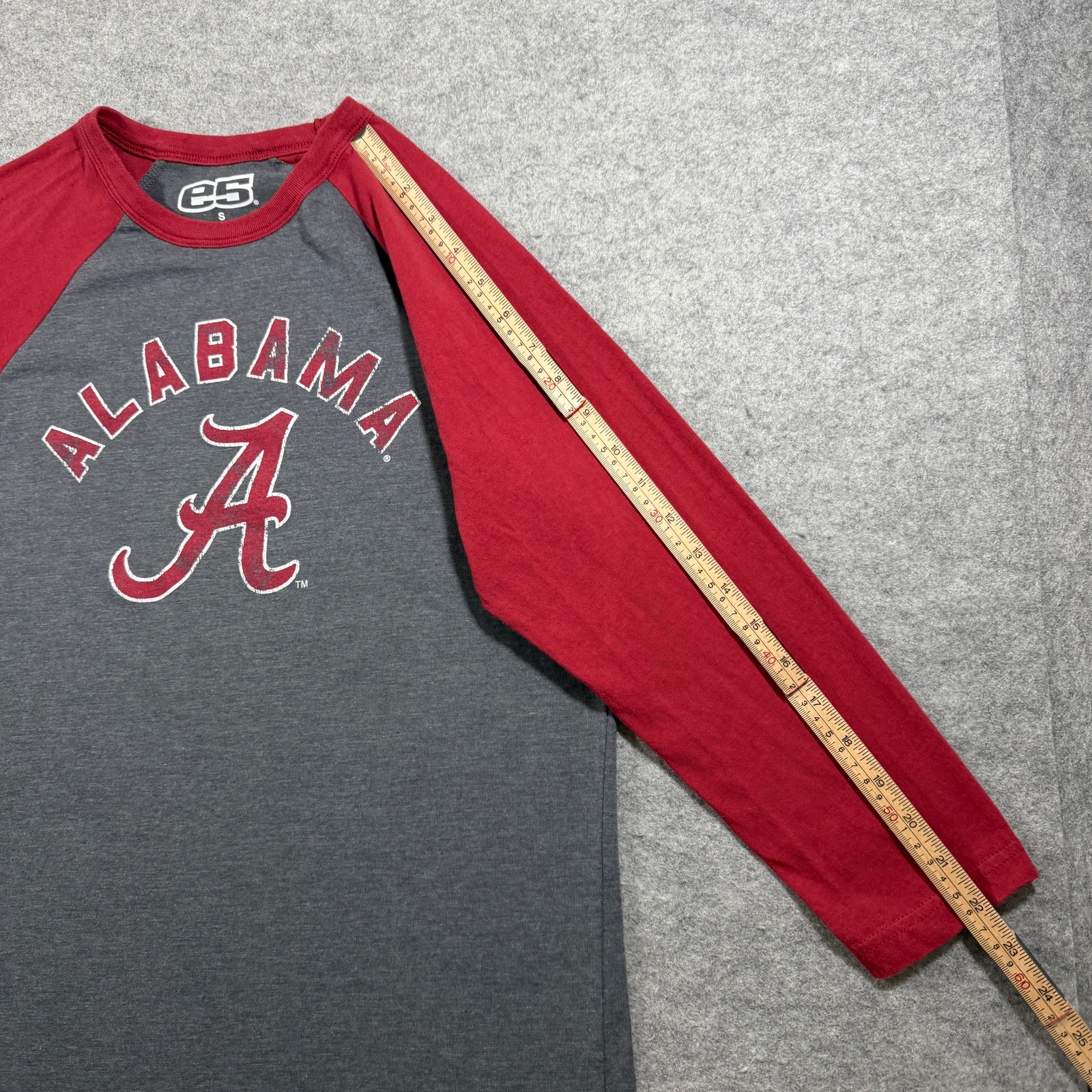 Alabama Crimson Tide Raglan T Shirt Womens S Gray Red 3/4 Sleeve NCAA SEC Sport thumbnail 8