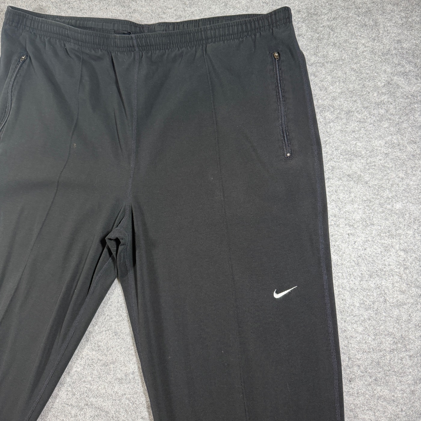 Nike Sweatpants Mens L Black Tapered Zip Pockets Drawstring Athletic Zip Ankles thumbnail 9