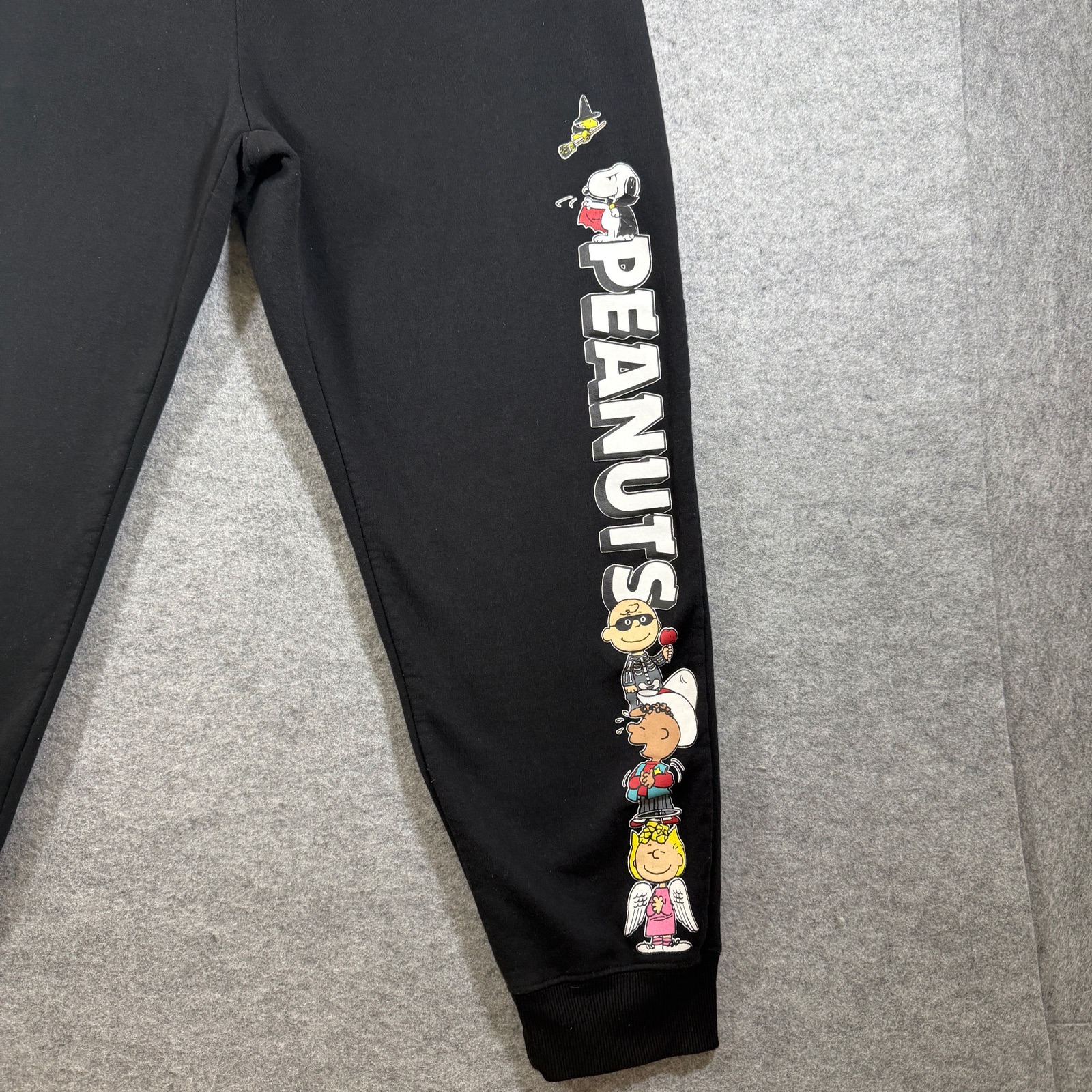 Peanuts Joggers Mens XXXL Black Halloween Graphic Sweatpants Cotton Blend thumbnail 3