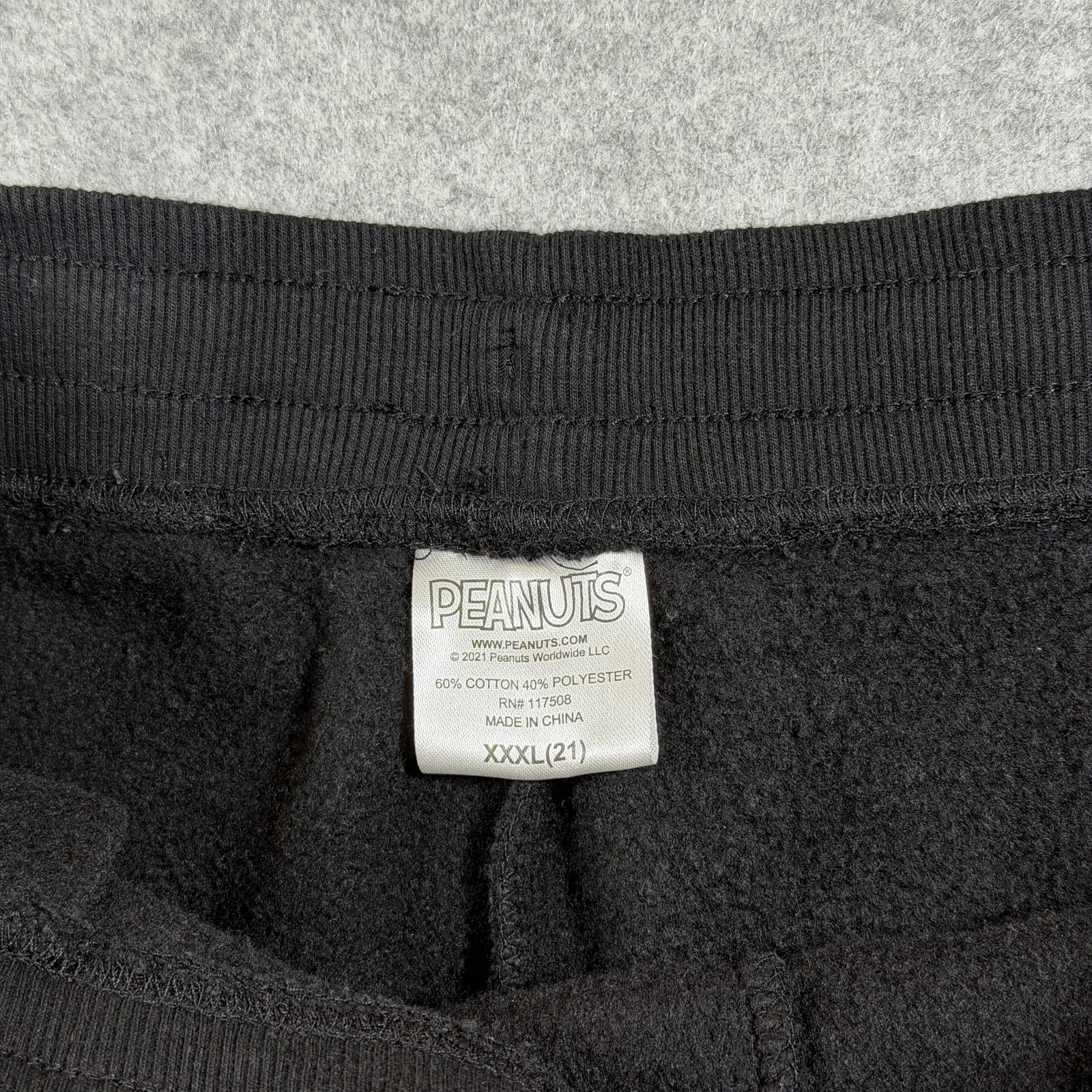 Peanuts Joggers Mens XXXL Black Halloween Graphic Sweatpants Cotton Blend thumbnail 5