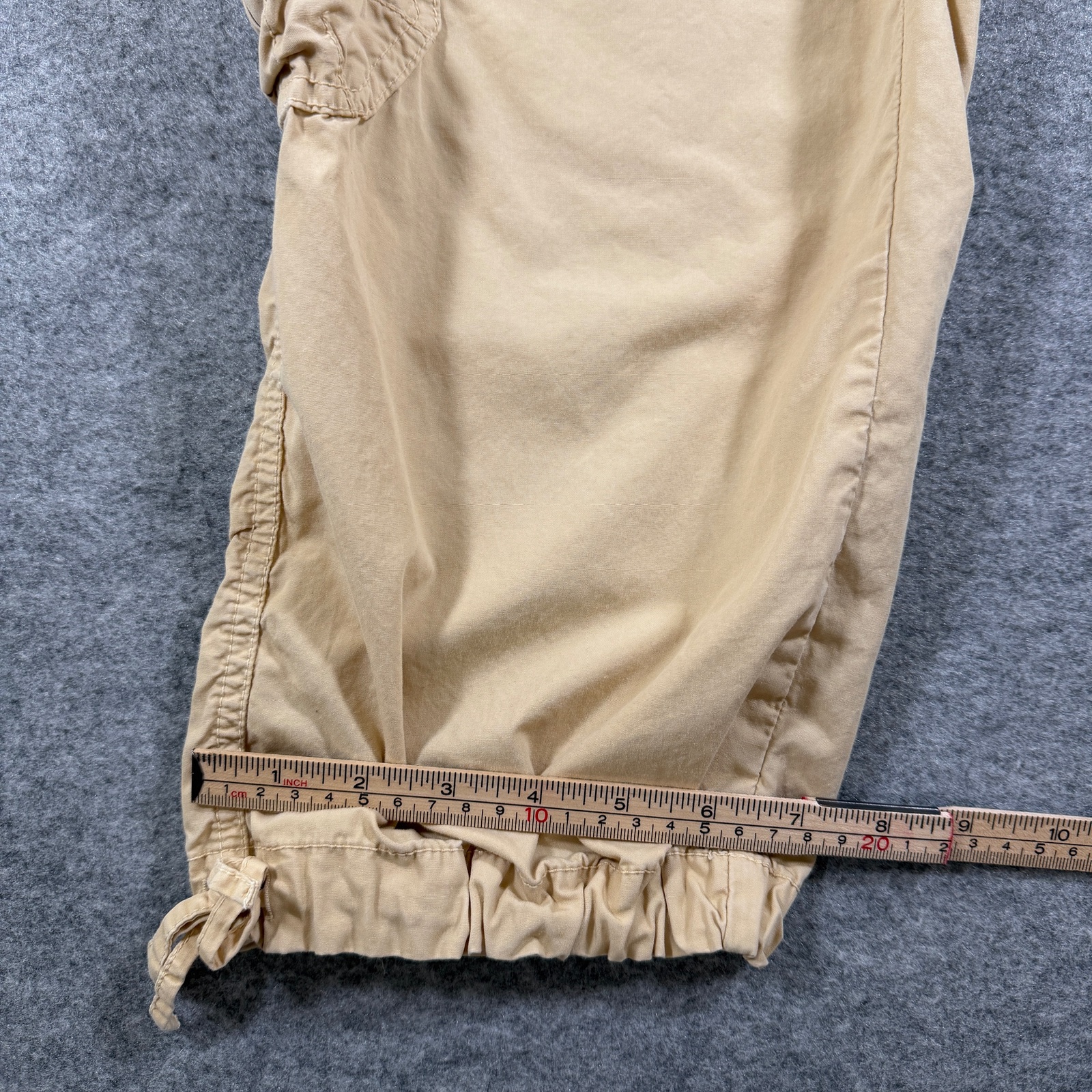 VTG Tommy Hilfiger Cargo Capri Pants Womens 12 Khaki Cotton Cropped Embroidered thumbnail 9