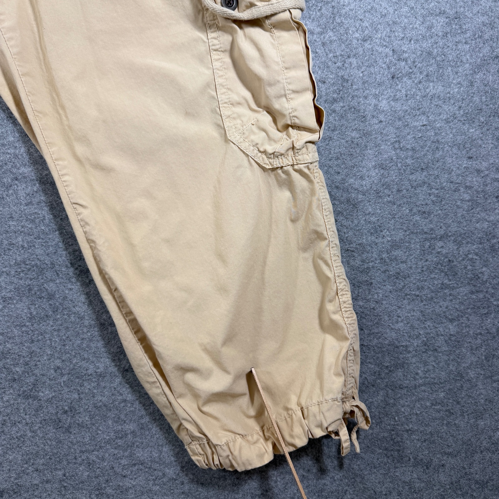 VTG Tommy Hilfiger Cargo Capri Pants Womens 12 Khaki Cotton Cropped Embroidered thumbnail 10