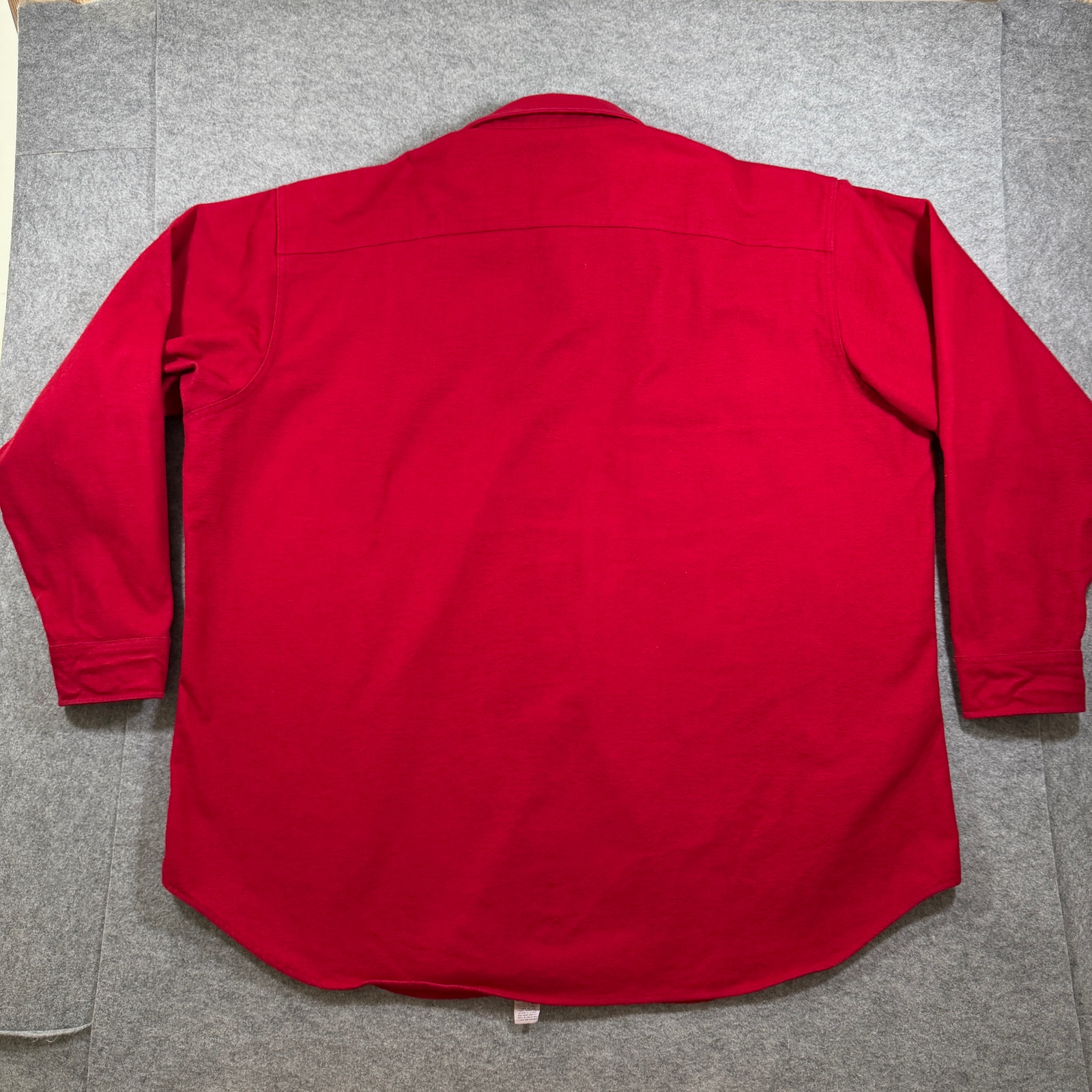 Vintage Woolrich Chamois Shirt Mens 3XL Red Button Up USA Made 80s 90s Pockets thumbnail 2