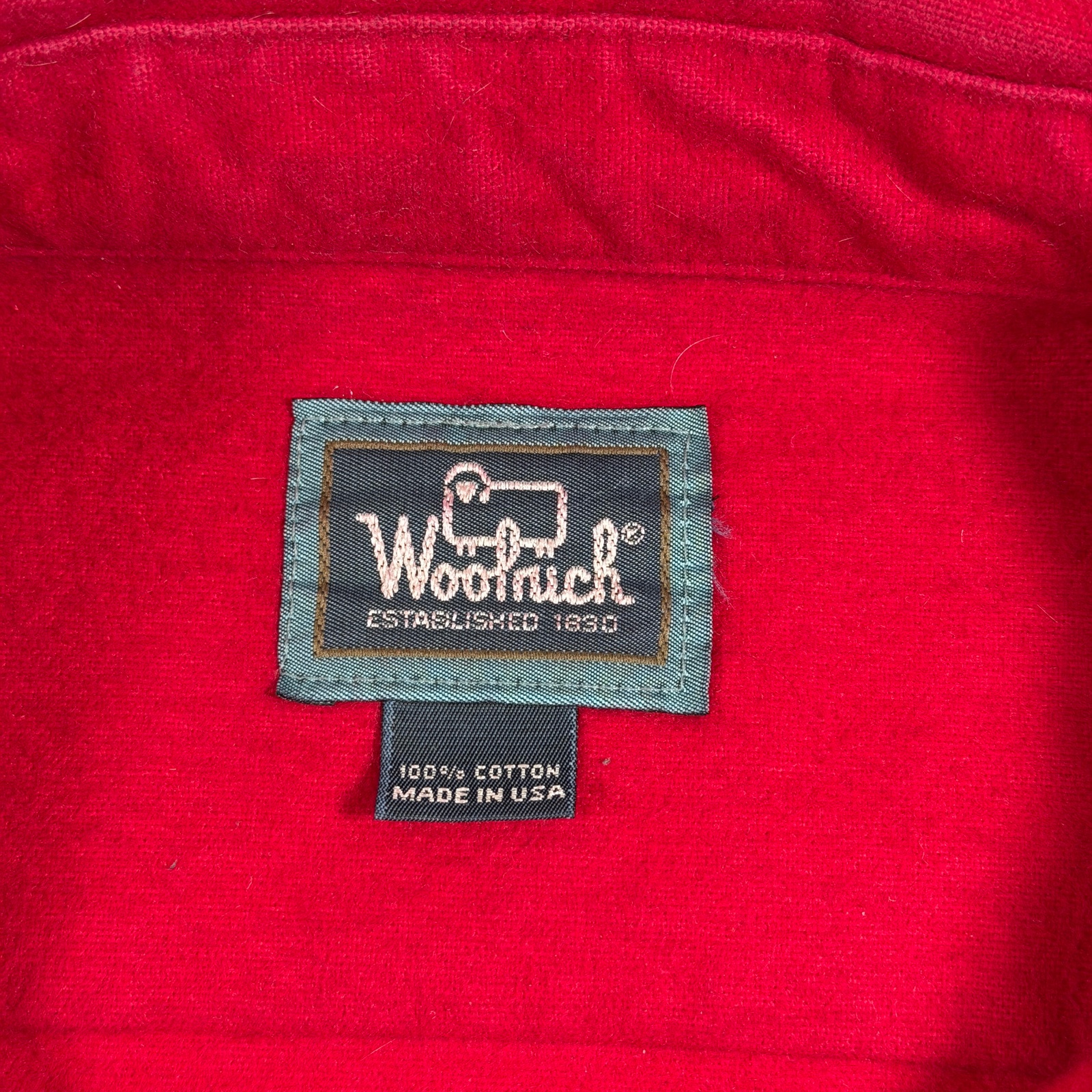 Vintage Woolrich Chamois Shirt Mens 3XL Red Button Up USA Made 80s 90s Pockets thumbnail 4
